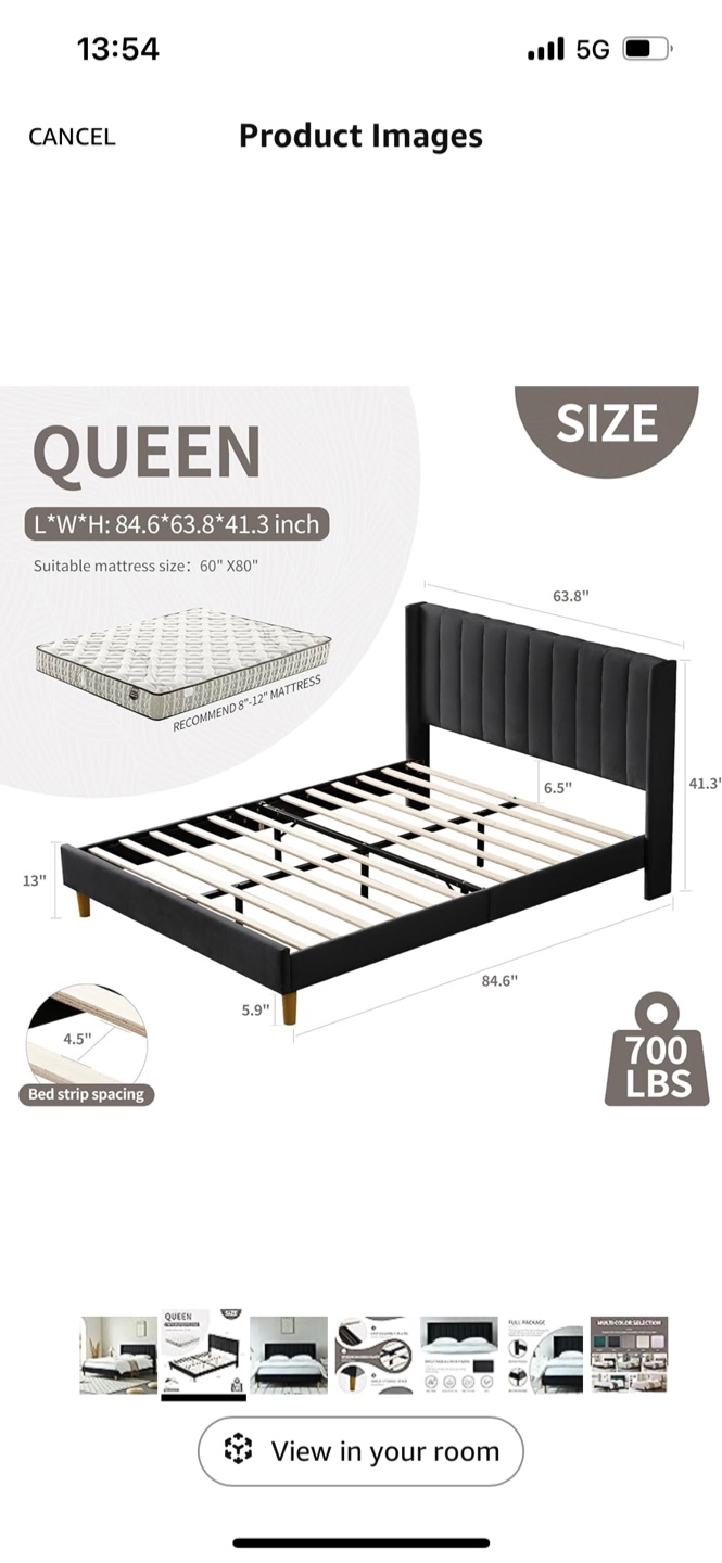 Queen Size Bed Frame + mattress - photo 2
