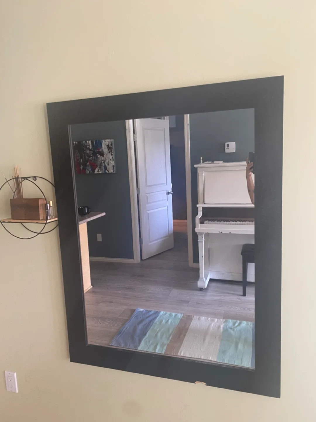 Black Framed Wall Mirror thumbnail