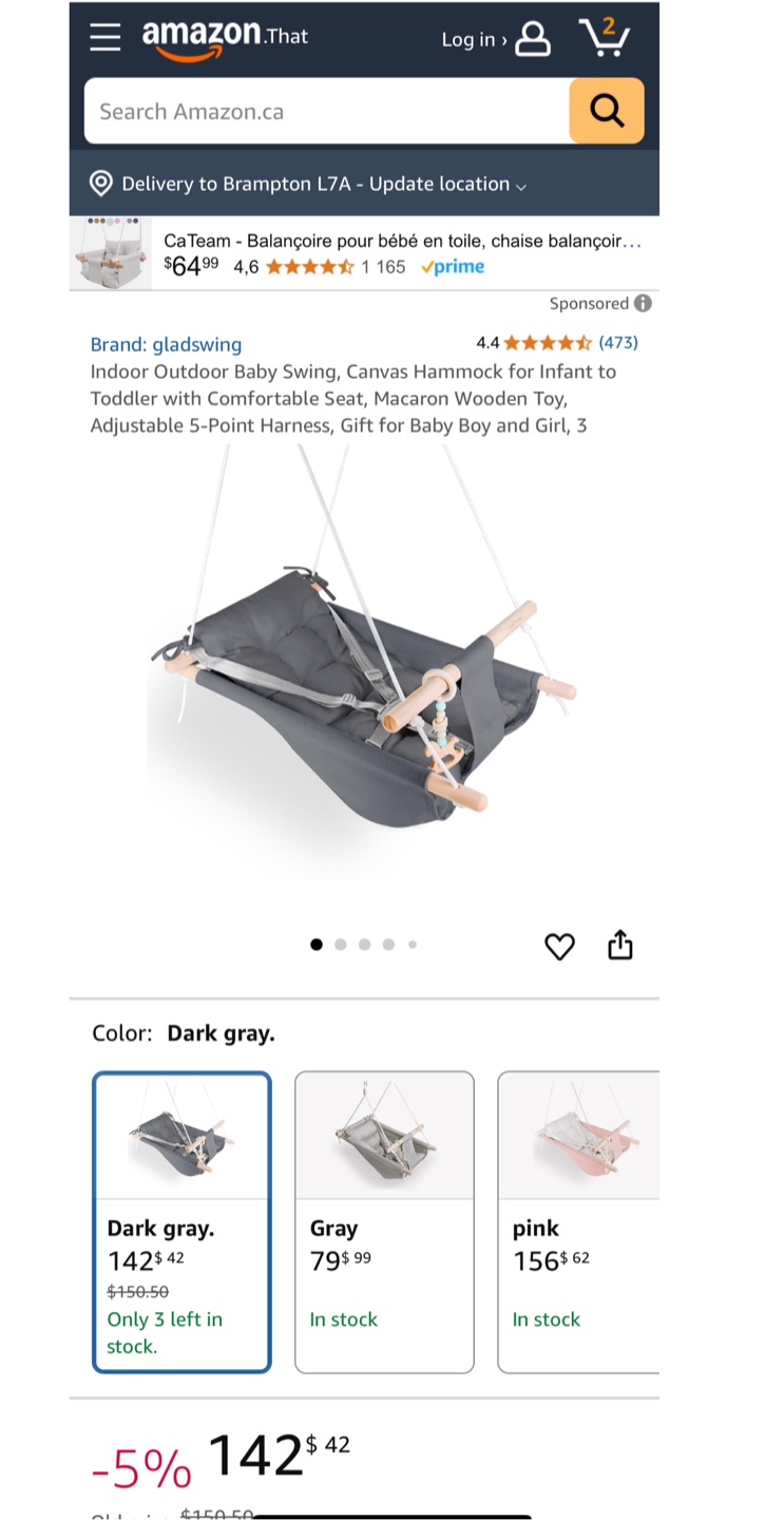 CaTeam Baby Swing - with cushions - photo 4