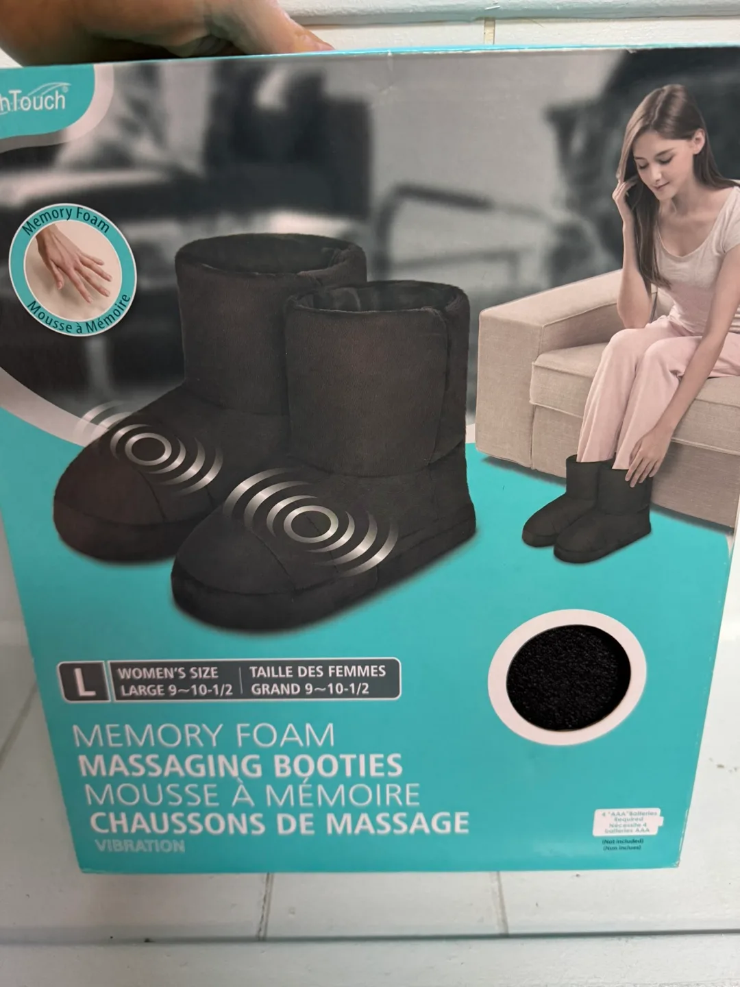 Health Touch Memory Foam Massaging Booties - Size L image indicator(3)