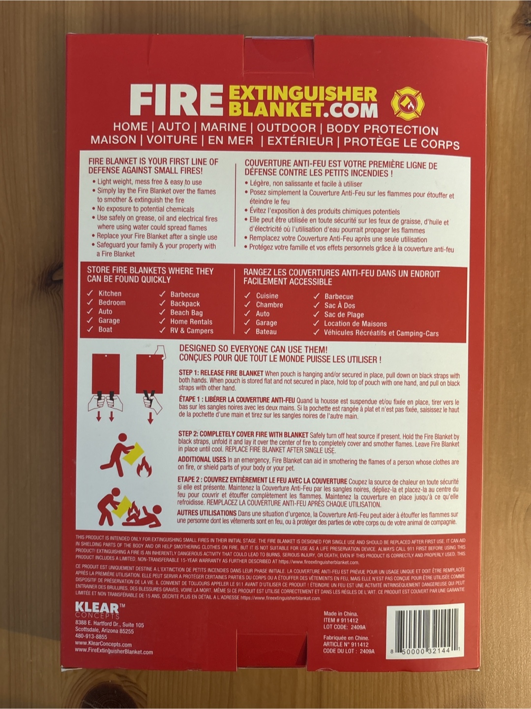Klear Fire Extinguisher Blanket Anti-Feu - photo 2