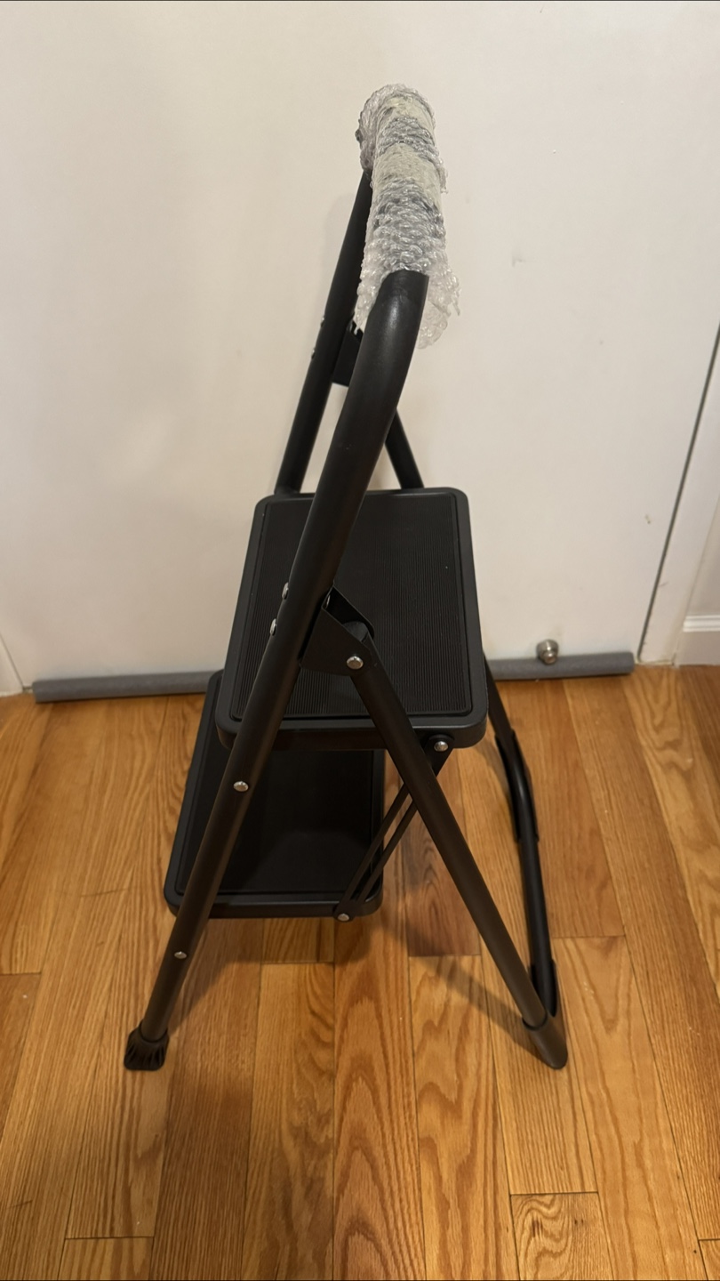 New Black Folding 2-Step Ladder - photo 4