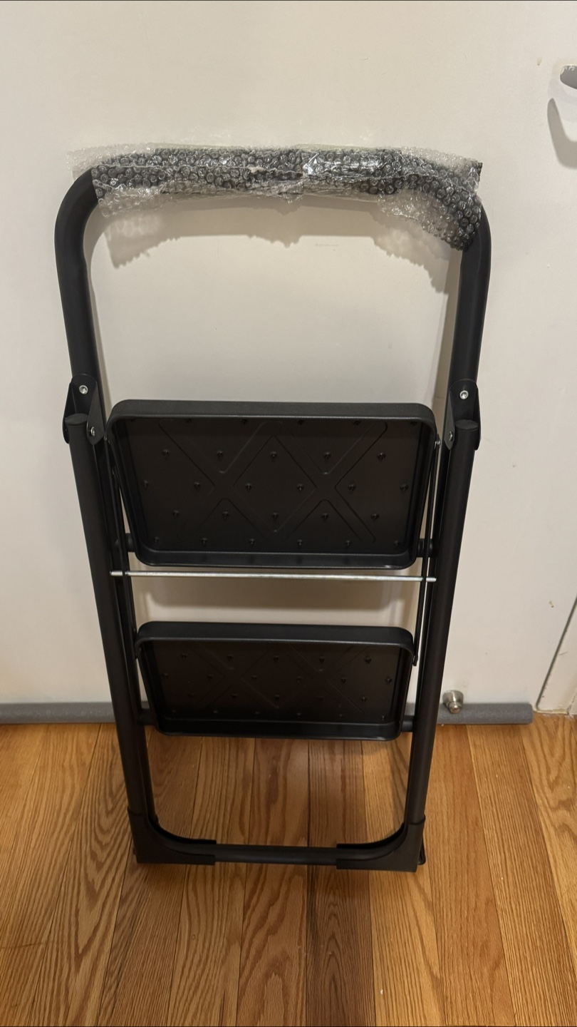 New Black Folding 2-Step Ladder - photo 2