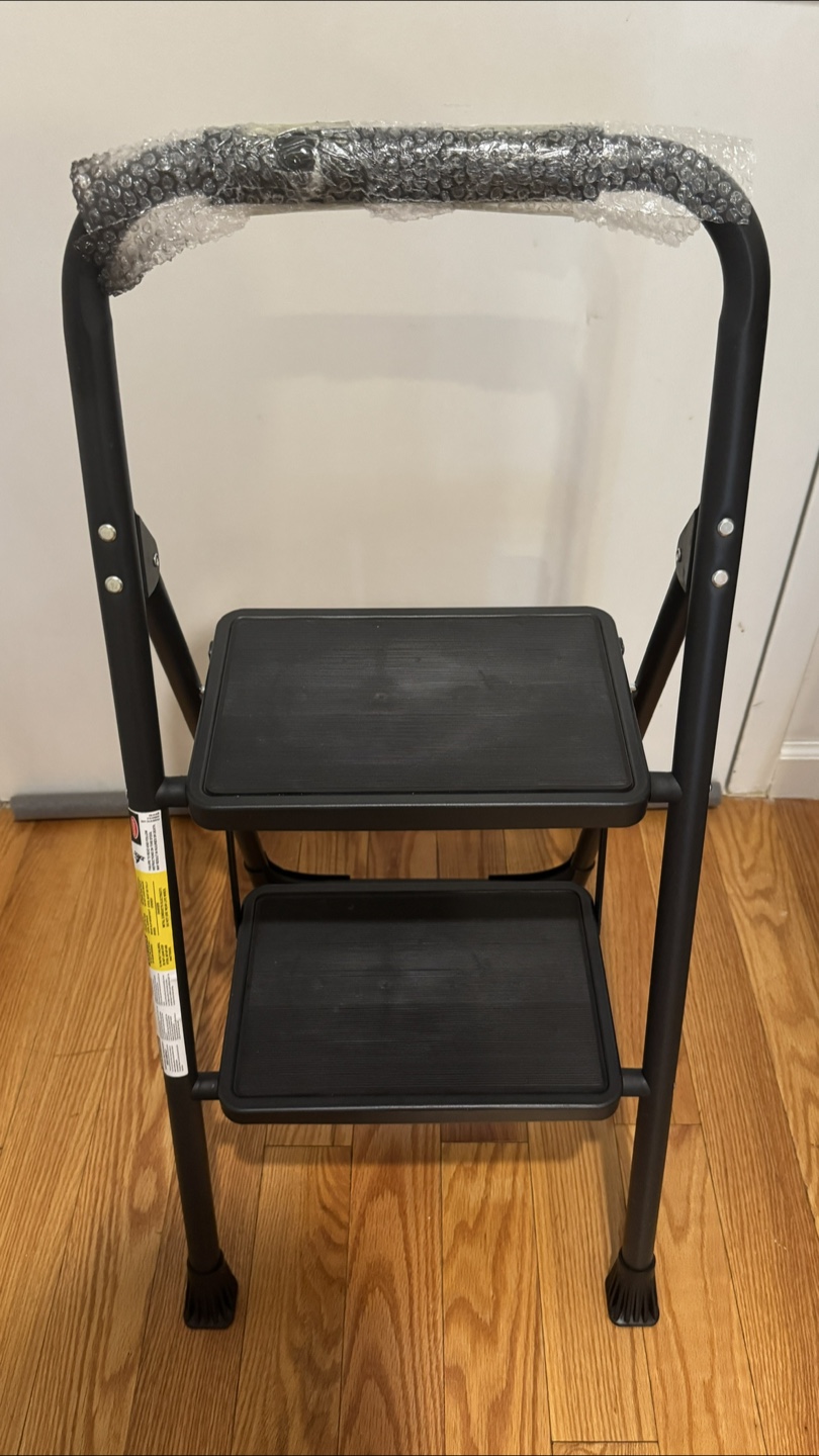 New Black Folding 2-Step Ladder - photo 3