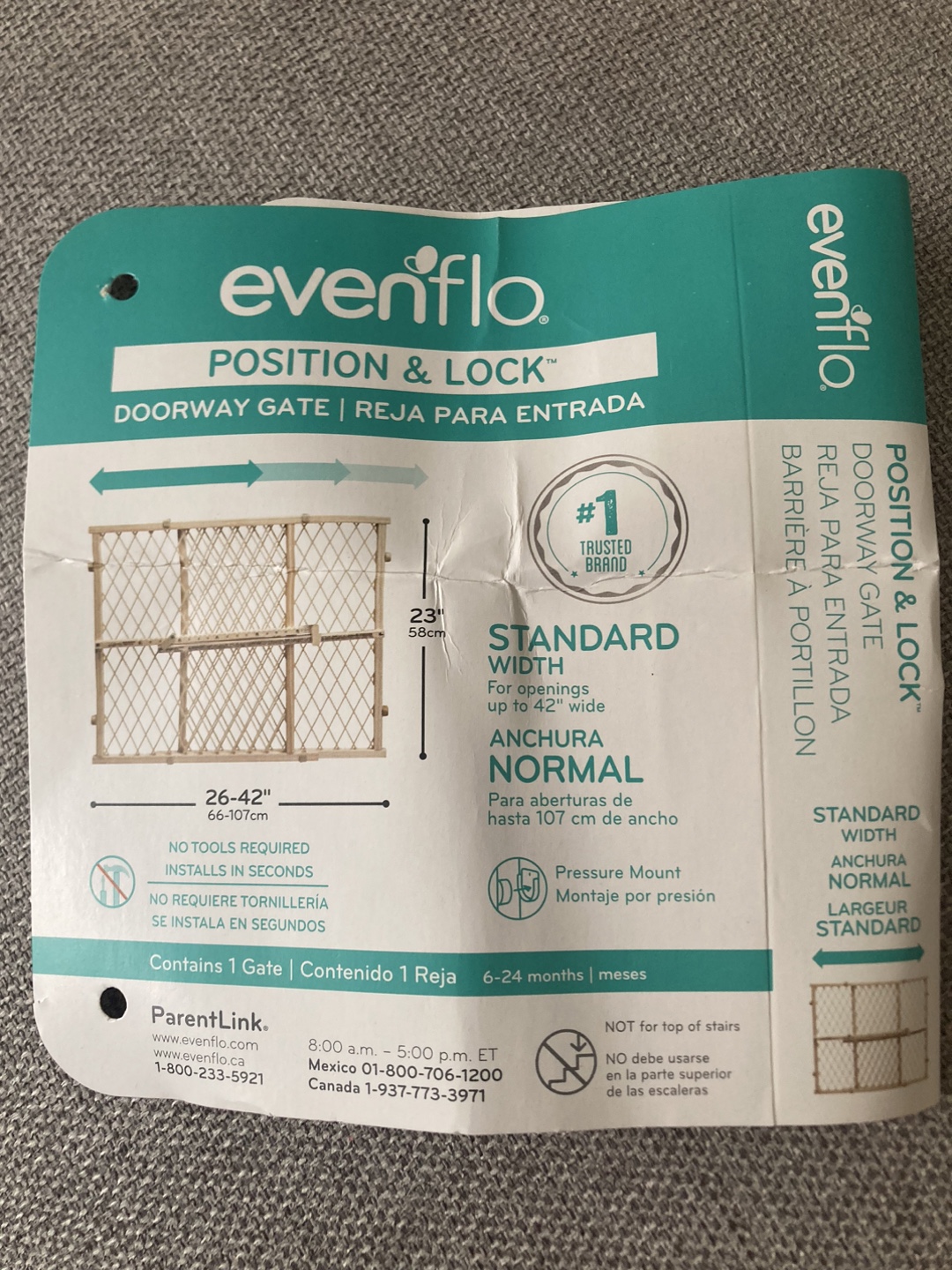 Easy Install Wood & Mesh Baby Gate - photo 5
