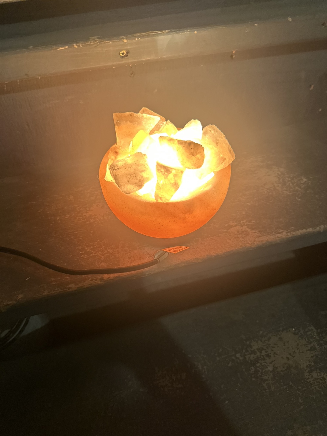 Himalayan Glow Hand Carved Salt Bowl Lamp