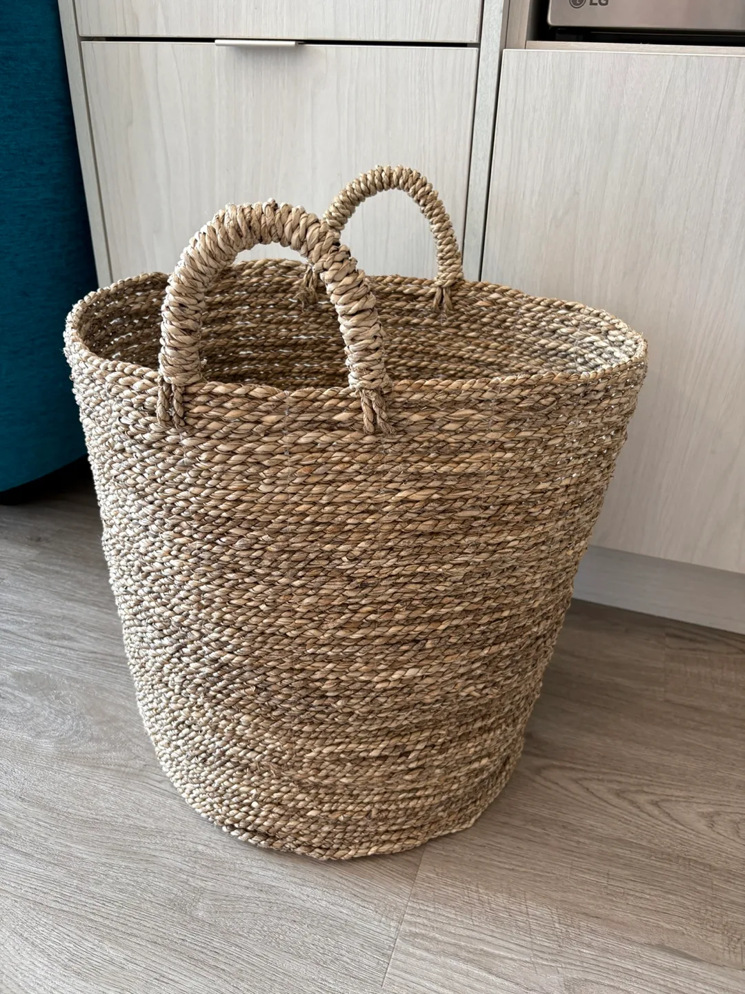 Woven Seagrass Basket with Handles