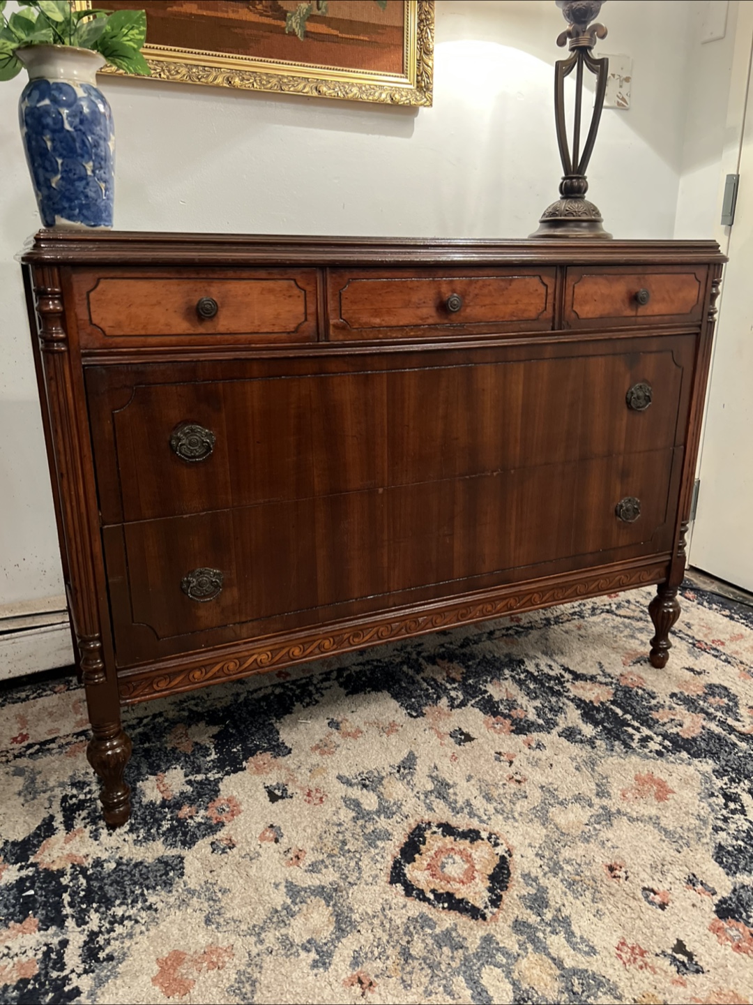 Antique 5-drawer Solid Wood Dresser - Delivery Available