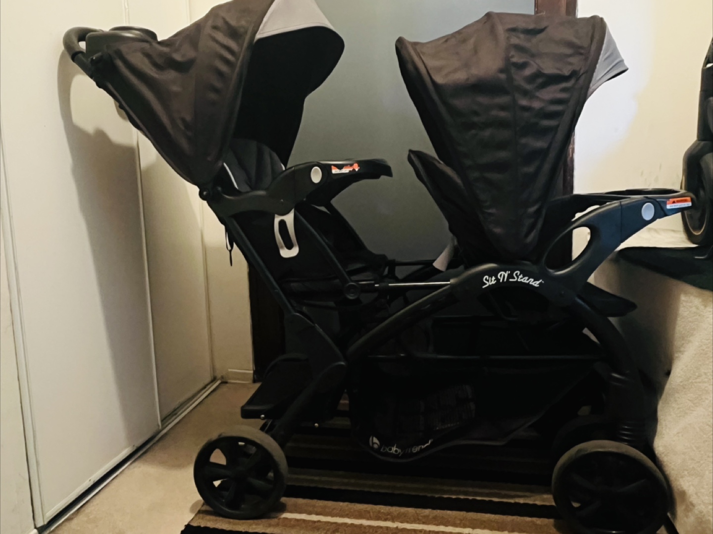 Baby Trend Sit N' Stand Double Stroller - Black/Grey