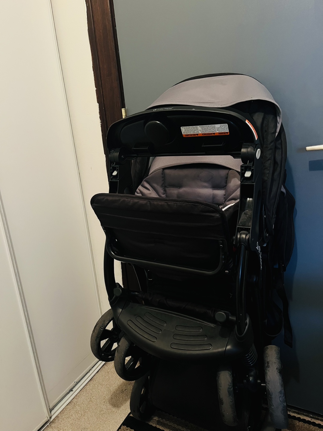 Baby Trend Sit N' Stand Double Stroller - Black/Grey - photo 5