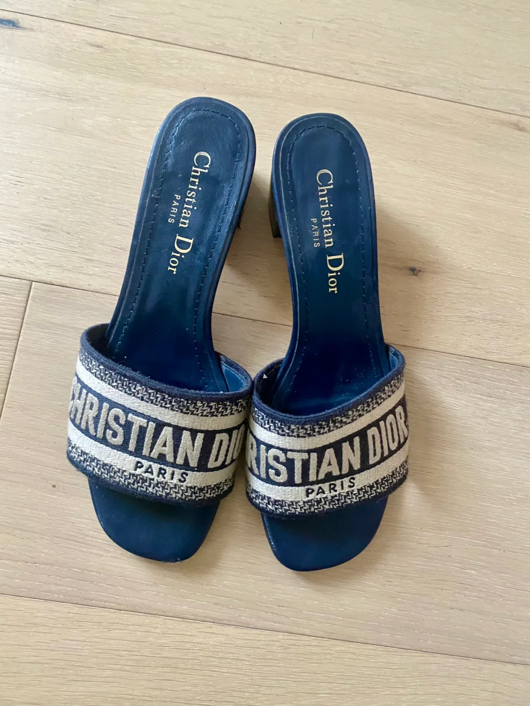 Paris Blue Slides - Size 38 thumbnail