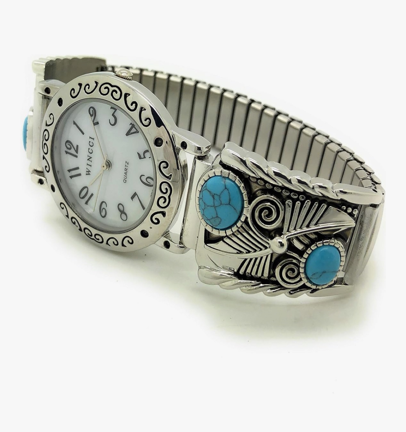 Wincci Quartz Watch with Turquoise Accents - photo 2