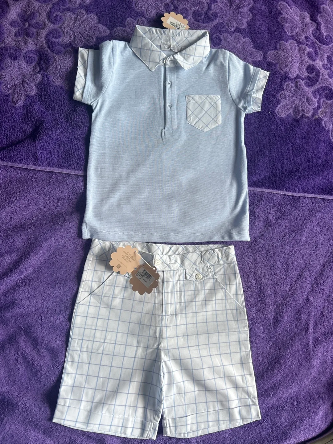 Patachou Boy Shorts & Polo Set - Size 4Y thumbnail