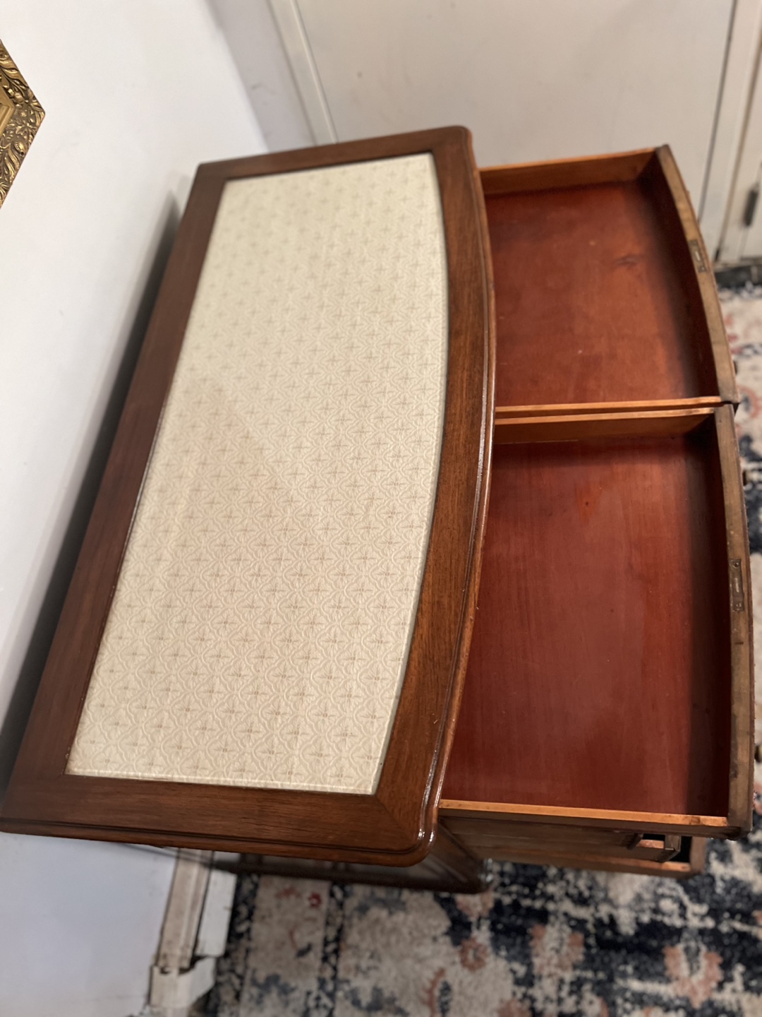 Vintage Wooden 5-drawer Dresser w/Glass Top - Delivery Extra - photo 5