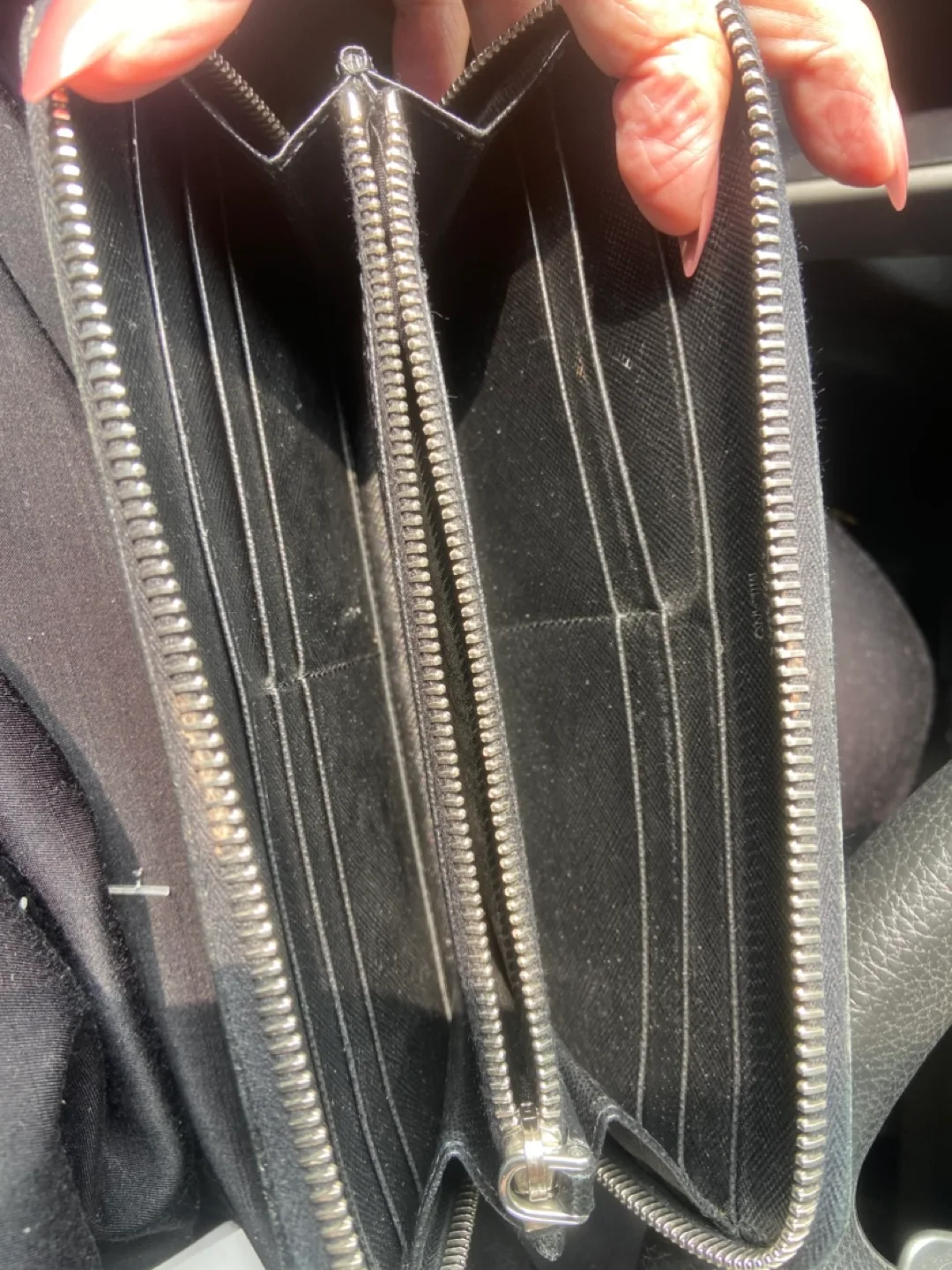 PRADA long zip document card wallet  AUTHENTIC image indicator(4)