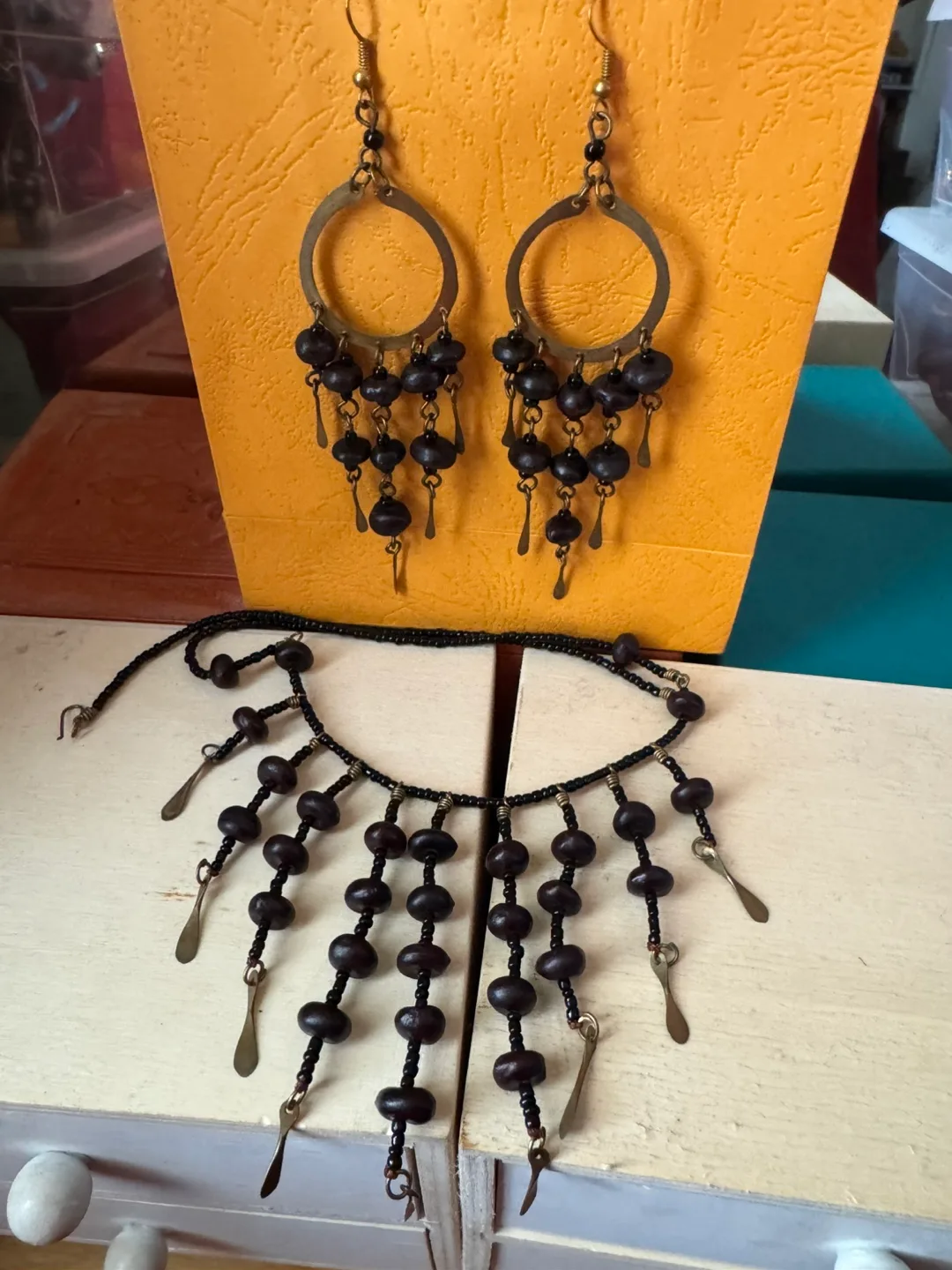 Handmade Beaded Necklace & Earrings Set image indicator(2)