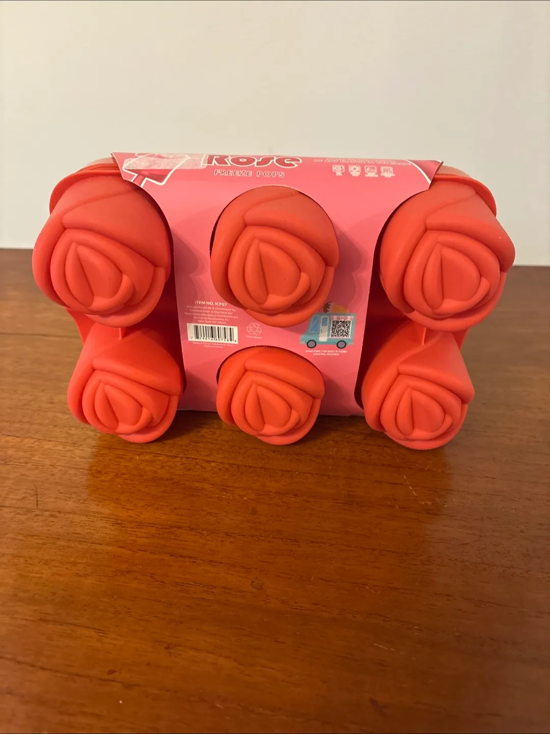 CWC Rose Silicon Freeze Pops - 6 Piece Set- New in Package image indicator(3)