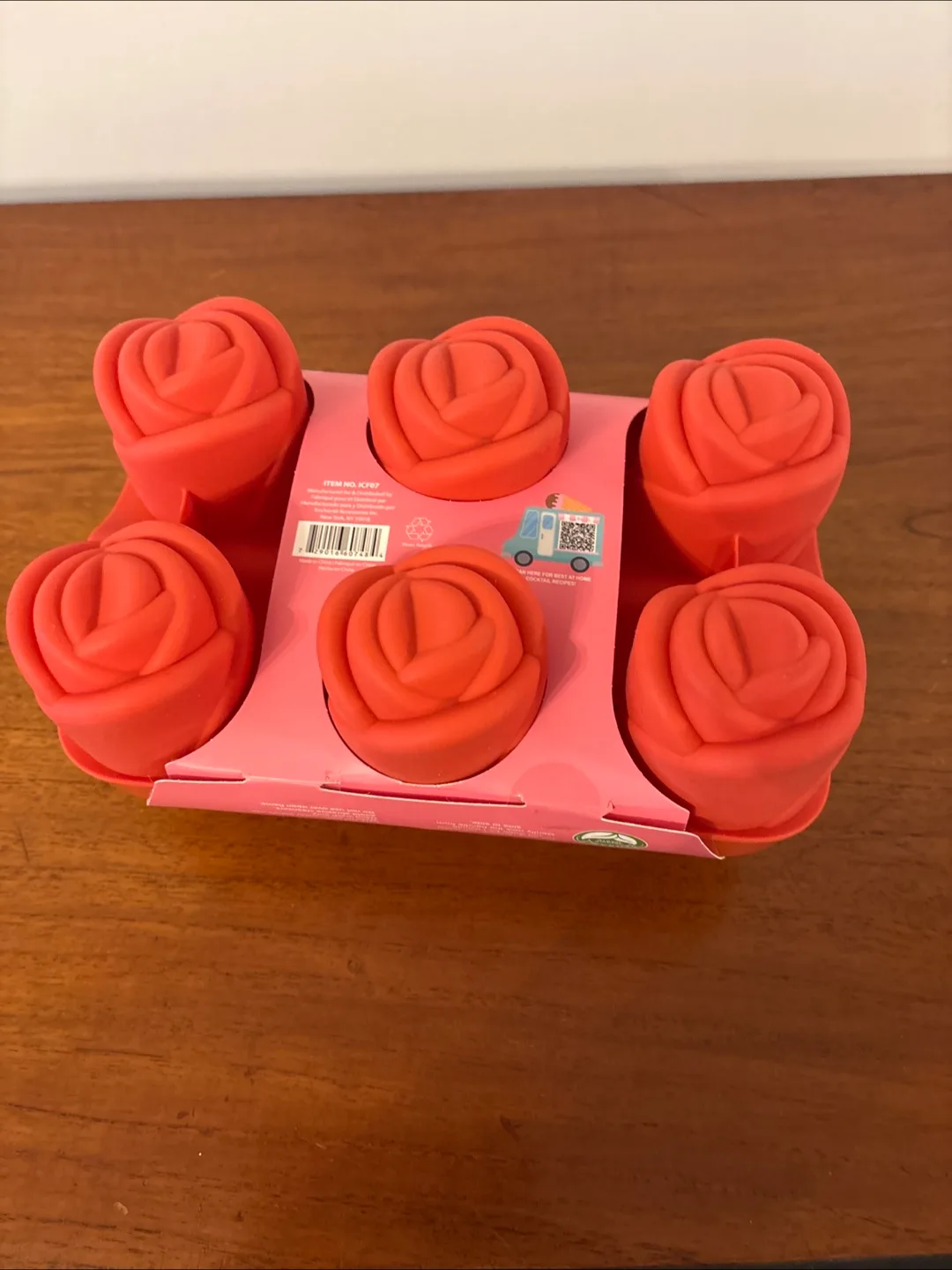 CWC Rose Silicon Freeze Pops - 6 Piece Set- New in Package image indicator(6)