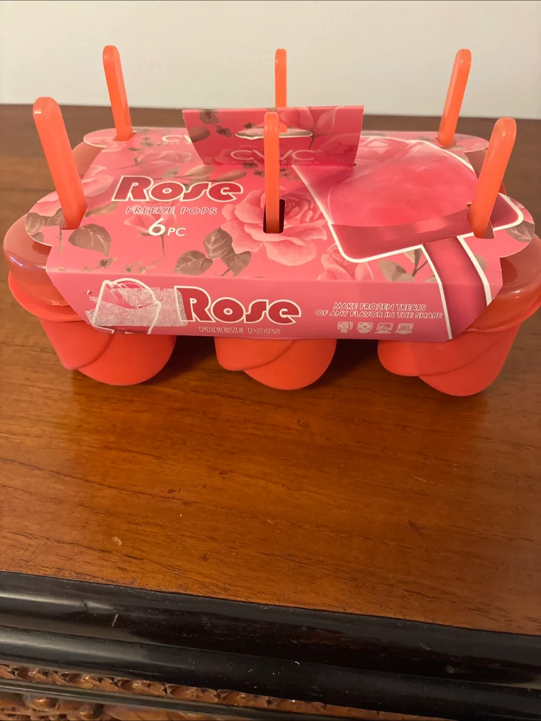 CWC Rose Silicon Freeze Pops - 6 Piece Set- New in Package image indicator(2)
