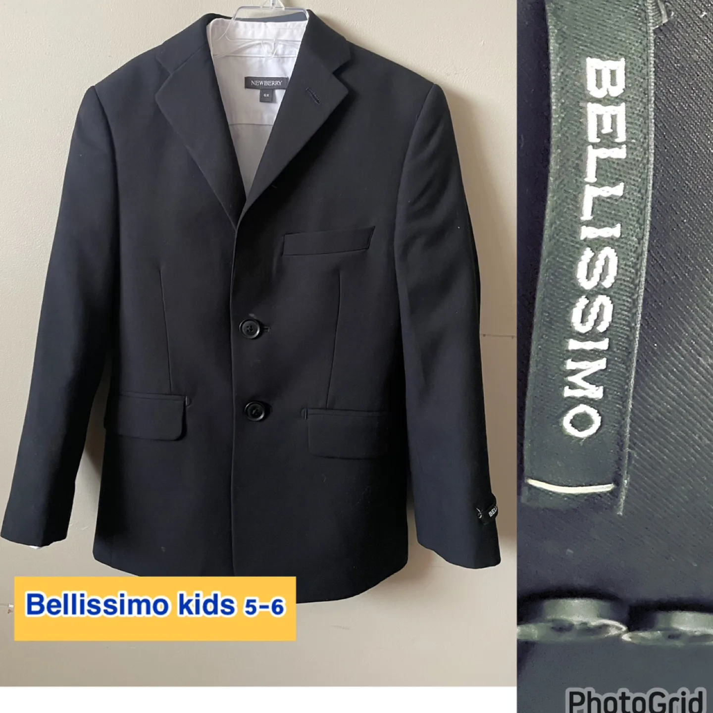 Bellissimo Kids Black Suit with pants set - Size 5-6 image indicator(4)