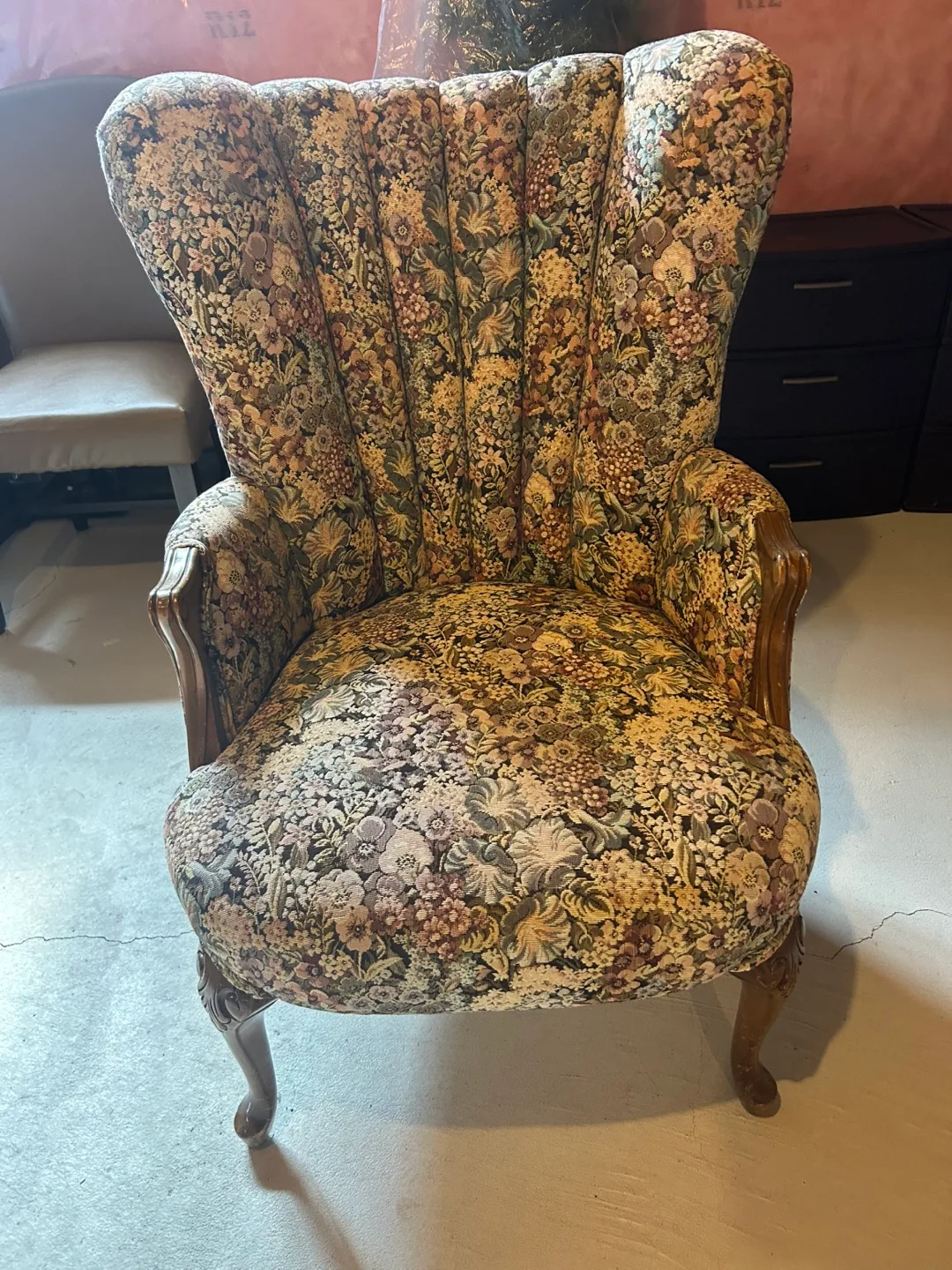 Floral Wingback Accent Chair thumbnail