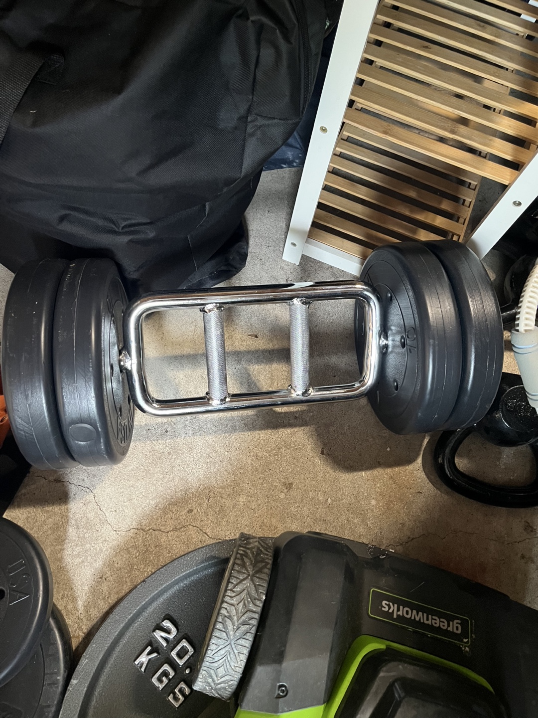 Weightlifting Barbell with Plates - photo 3