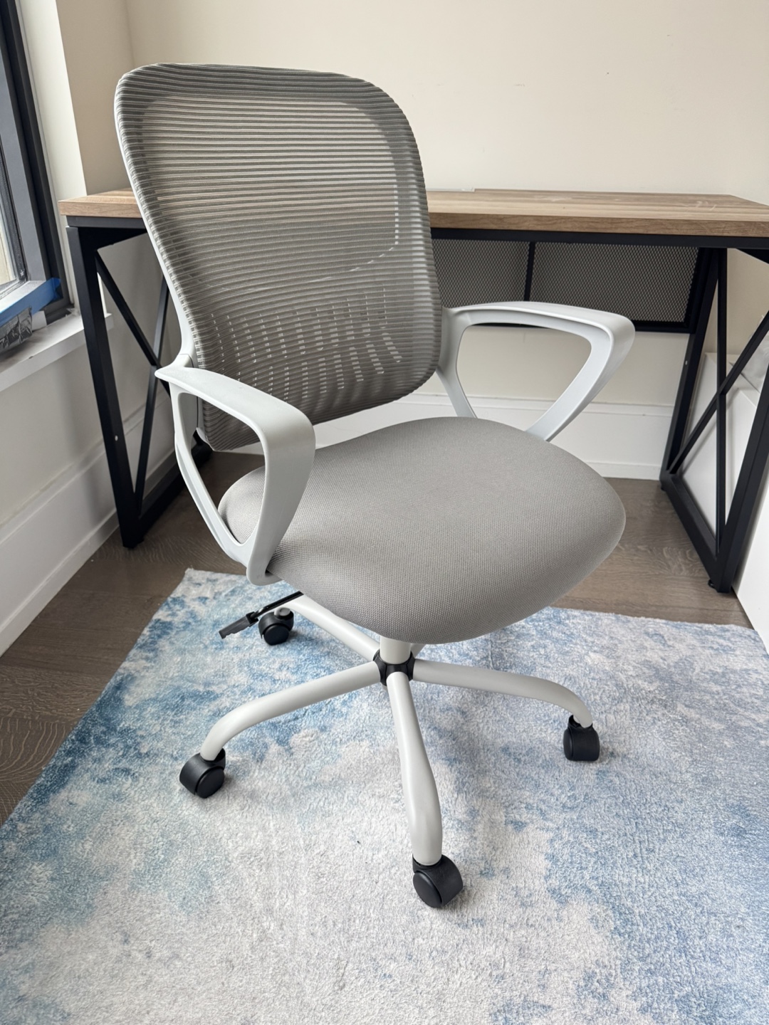 Office Chair Ergonomic Mid-Back Mesh Swivel Rolling with Wheels - photo 3