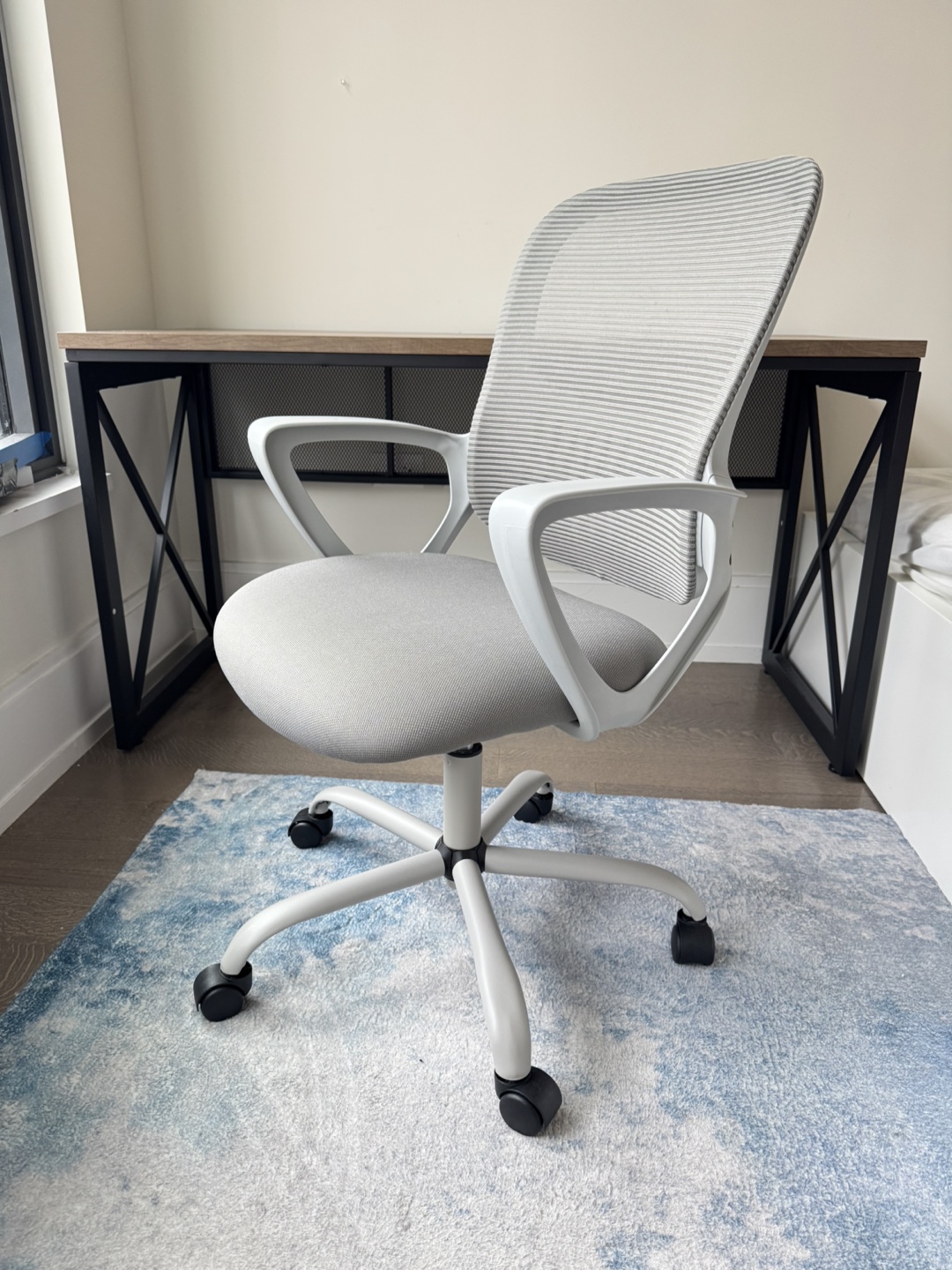 Office Chair Ergonomic Mid-Back Mesh Swivel Rolling with Wheels - photo 5