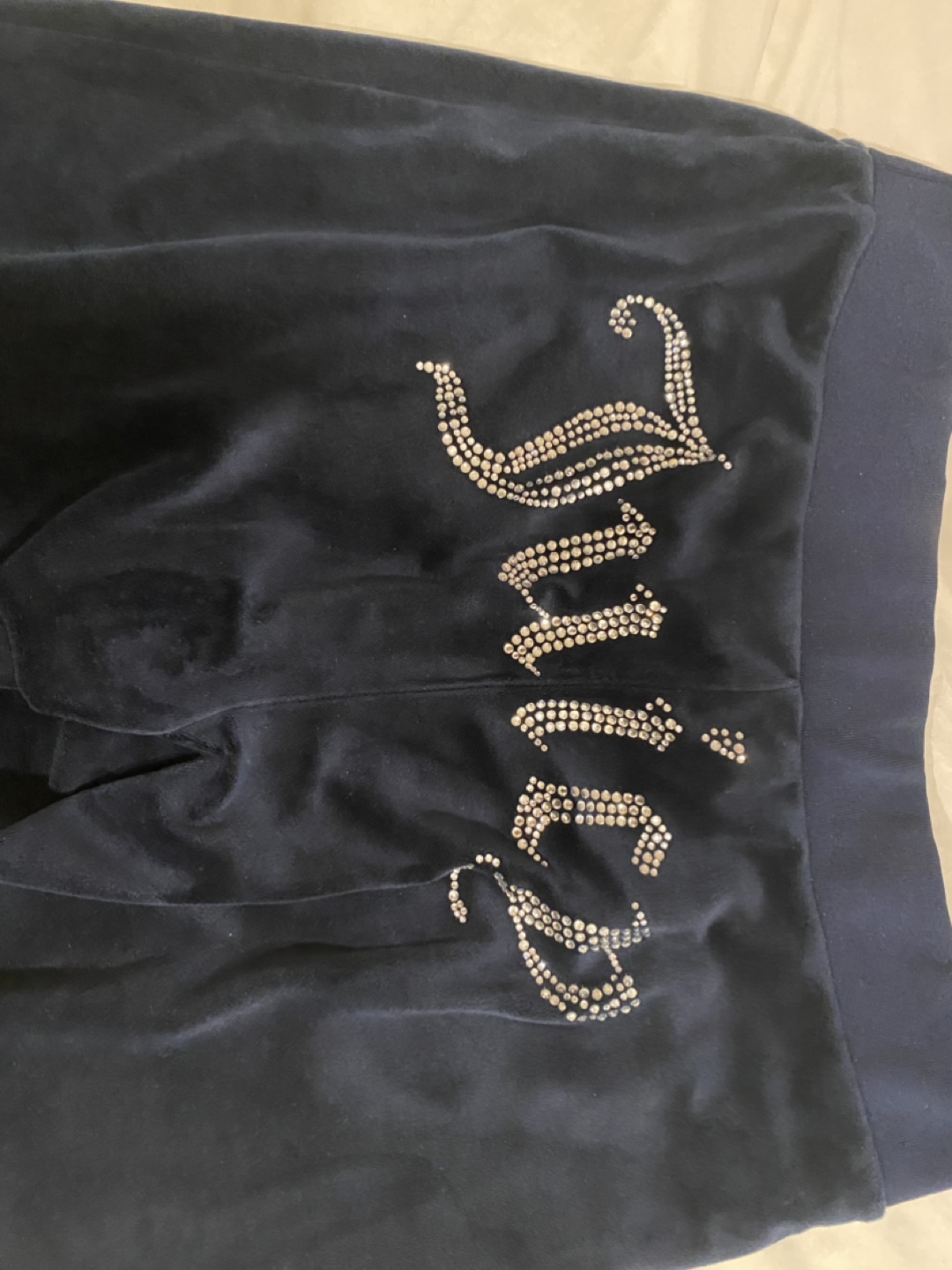 Juicy Couture Navy Blue Velour Pants