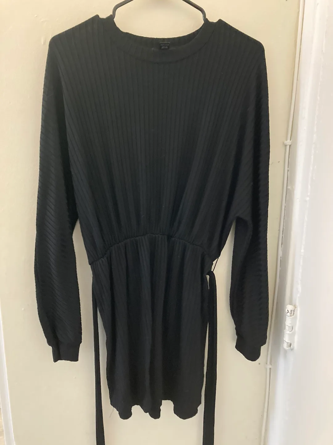 Black Ribbed Dress - Size M thumbnail