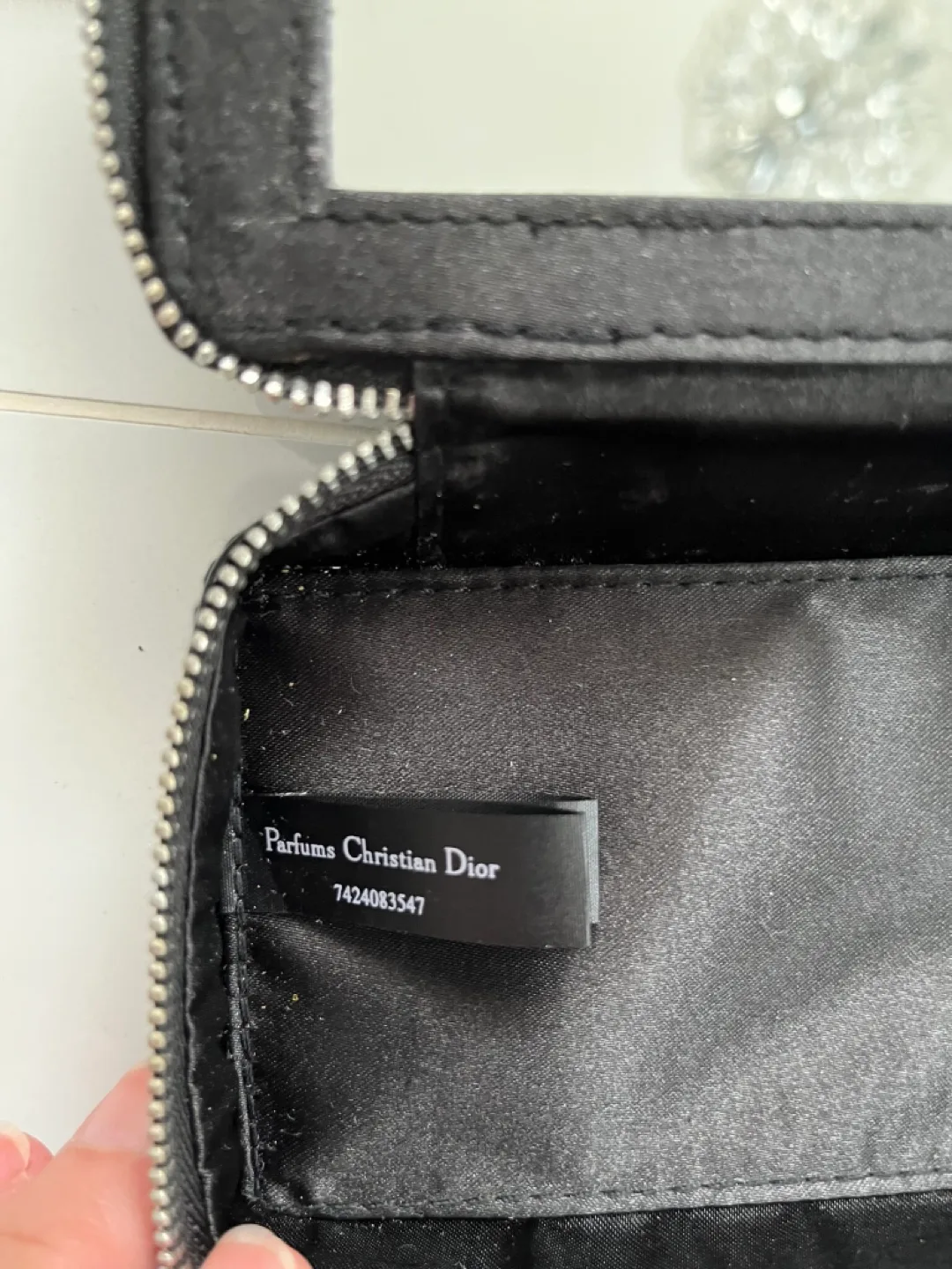 Christian Dior Black Quilted Cosmetic Case image indicator(3)