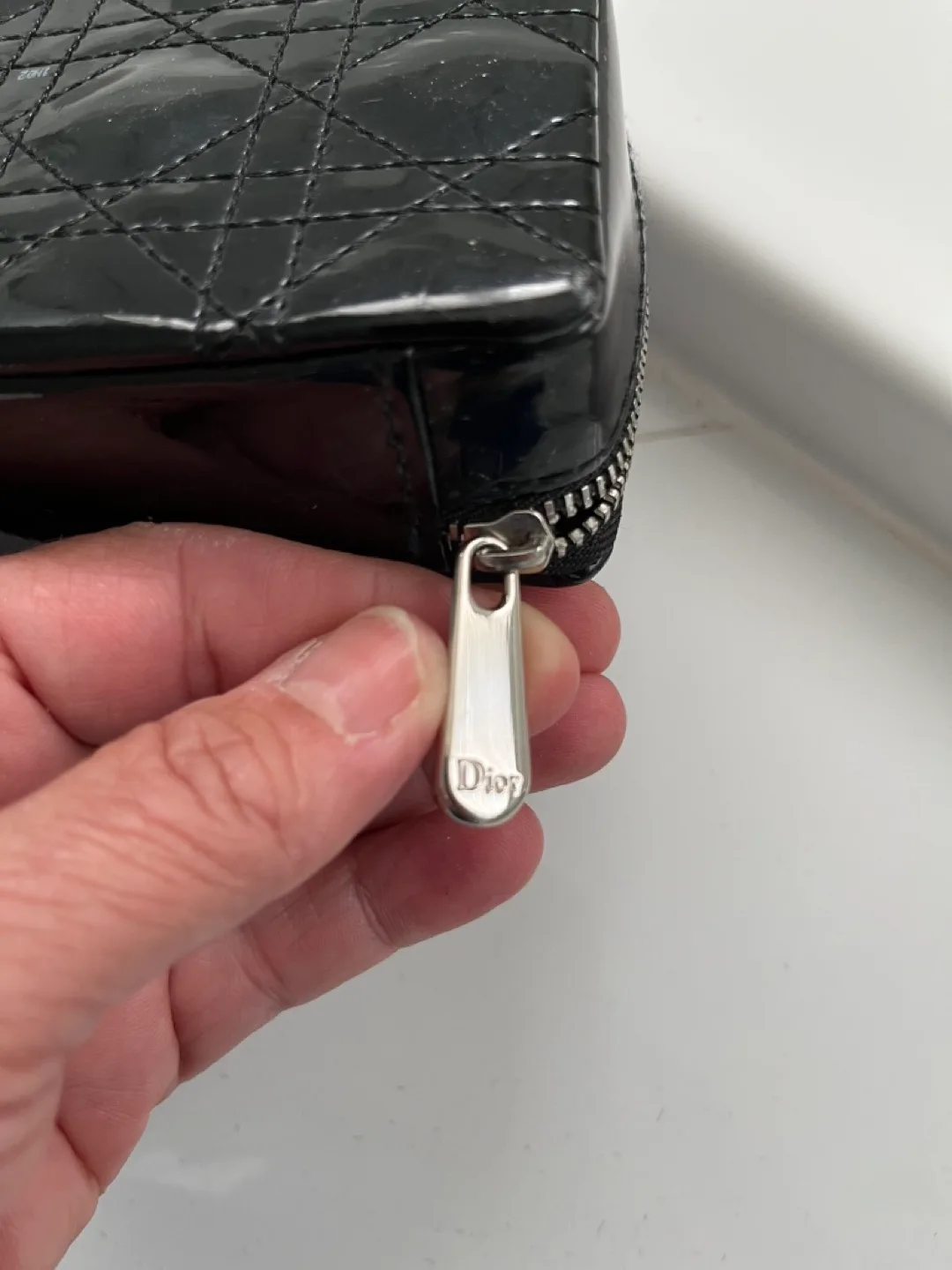 Christian Dior Black Quilted Cosmetic Case image indicator(4)