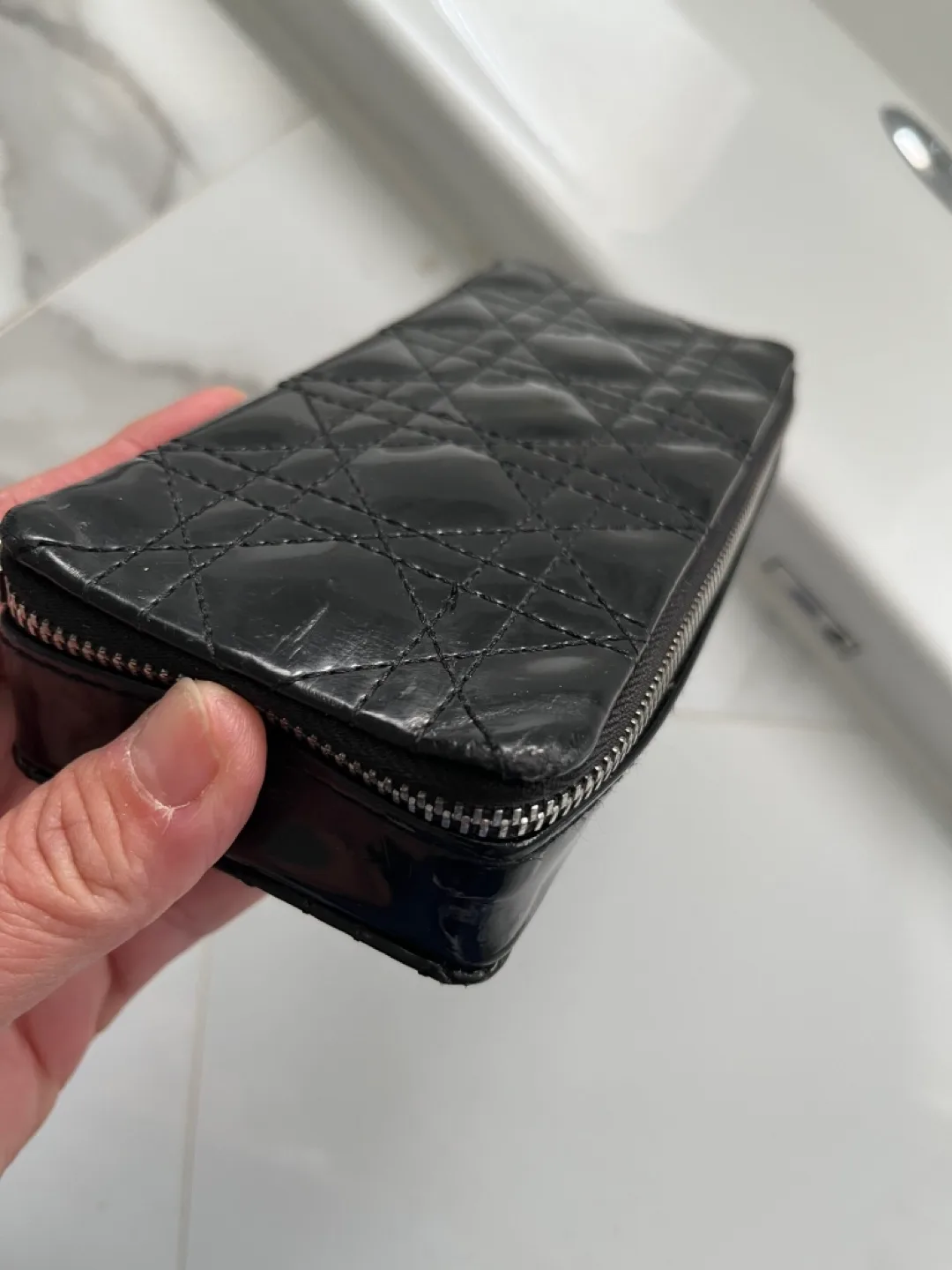 Christian Dior Black Quilted Cosmetic Case image indicator(5)