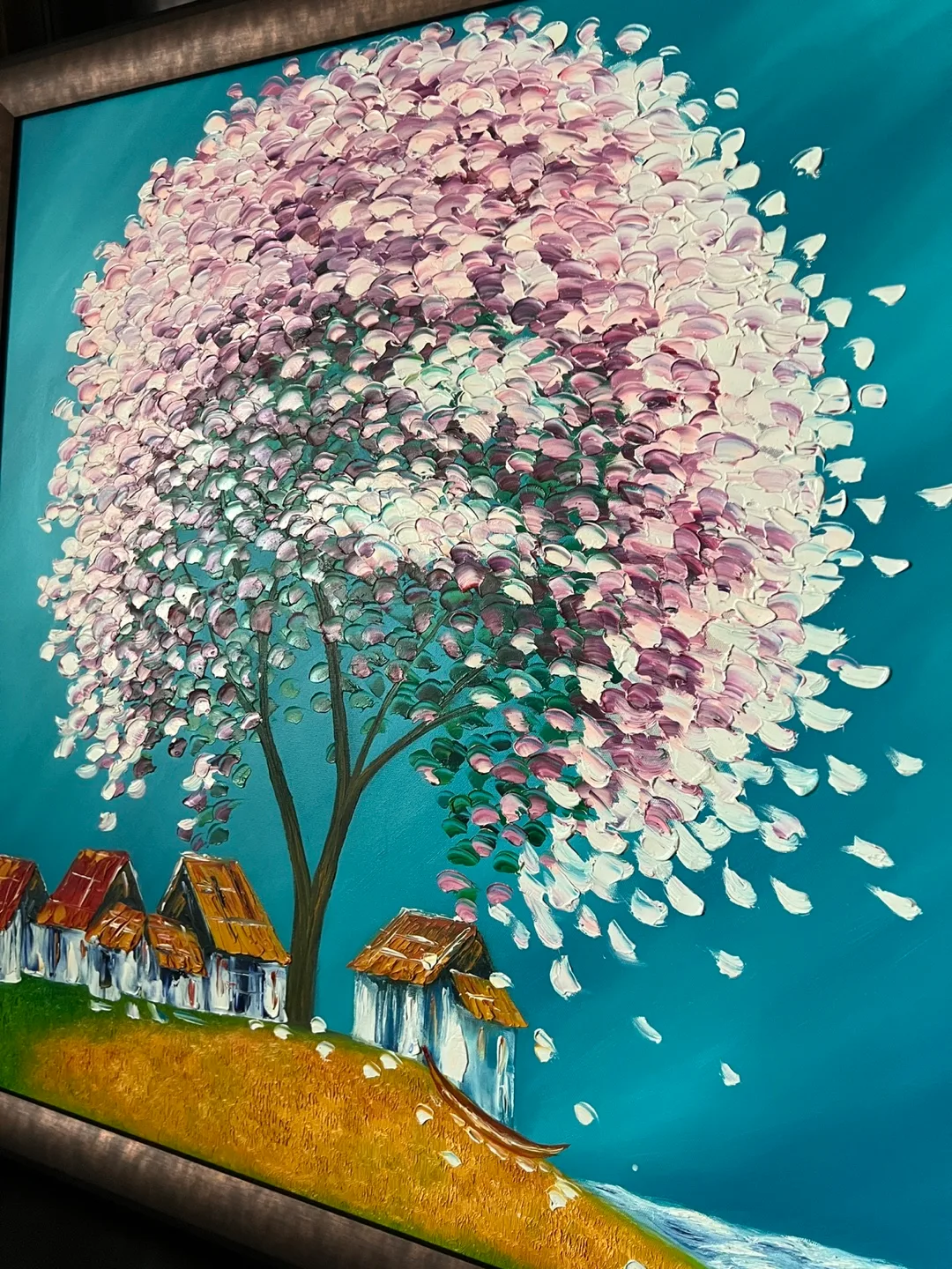 Framed Tree & Village Painting image indicator(6)