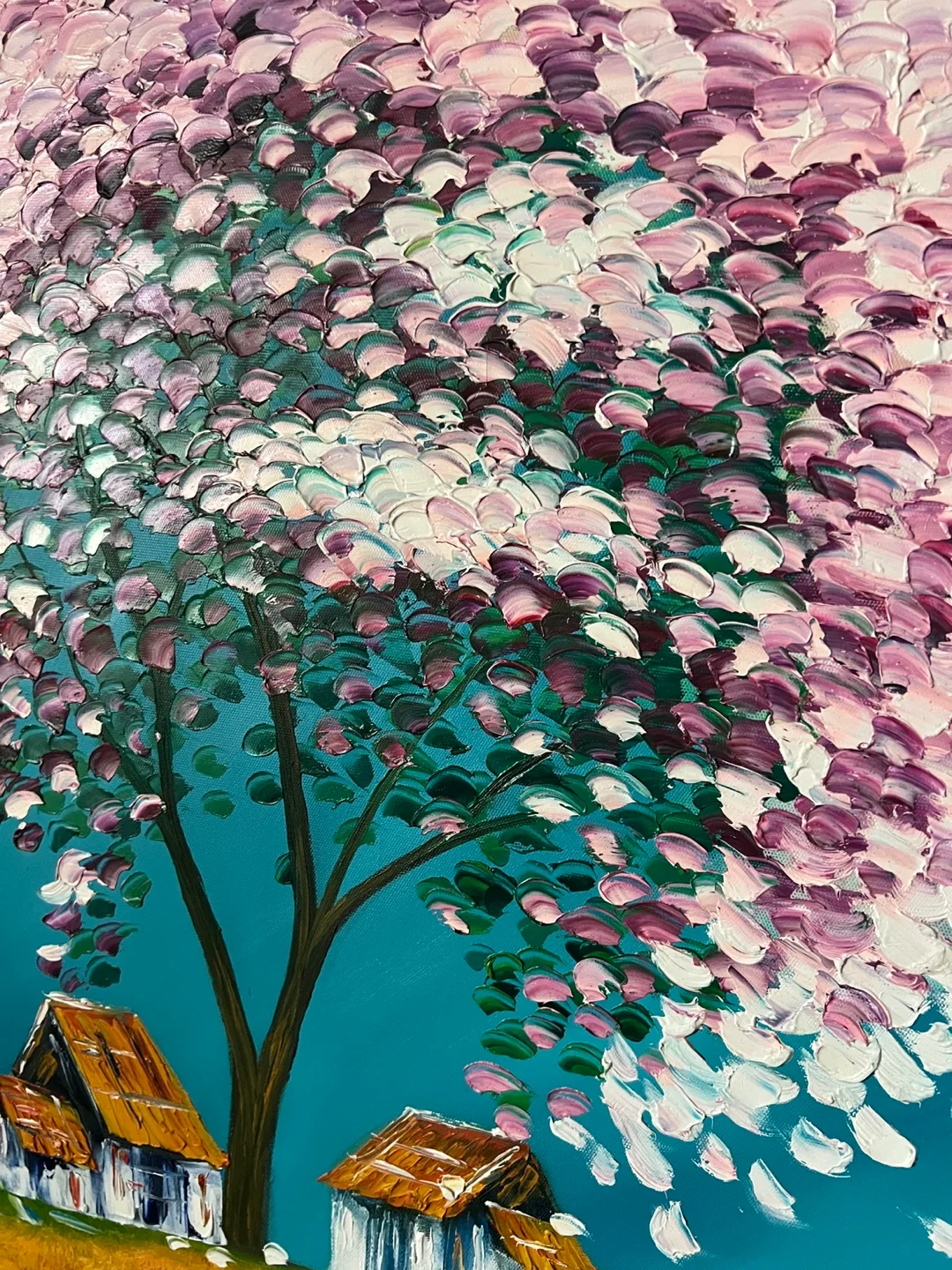 Framed Tree & Village Painting image indicator(5)