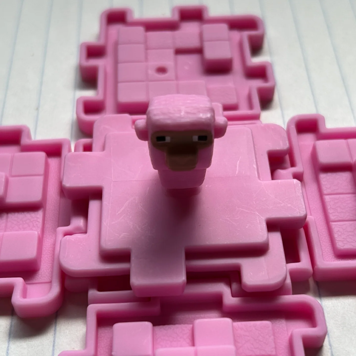 McDonald's Minecraft Pink Wool Block & Pink Sheep Toy image indicator(5)