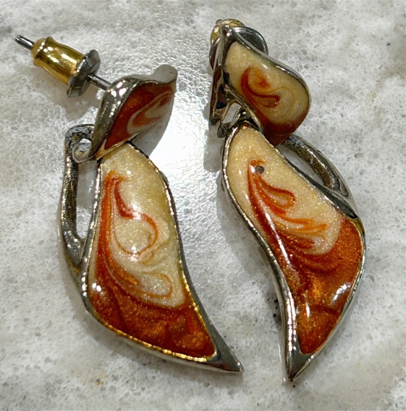 Cream and Brown Toned Beaded Necklace and Drop Earring Set - photo 4