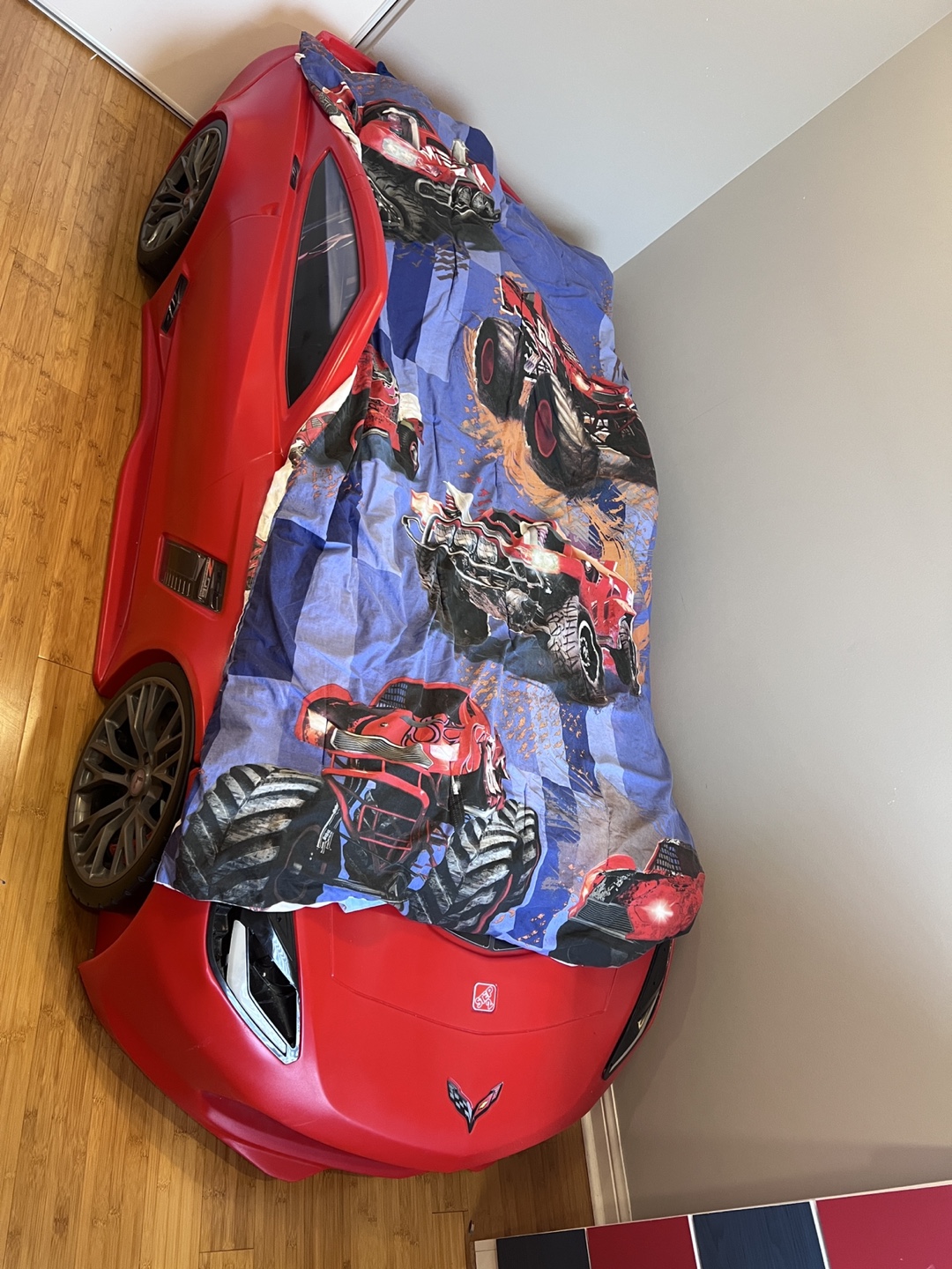 Kids Corvette Car Bed & Dresser Set