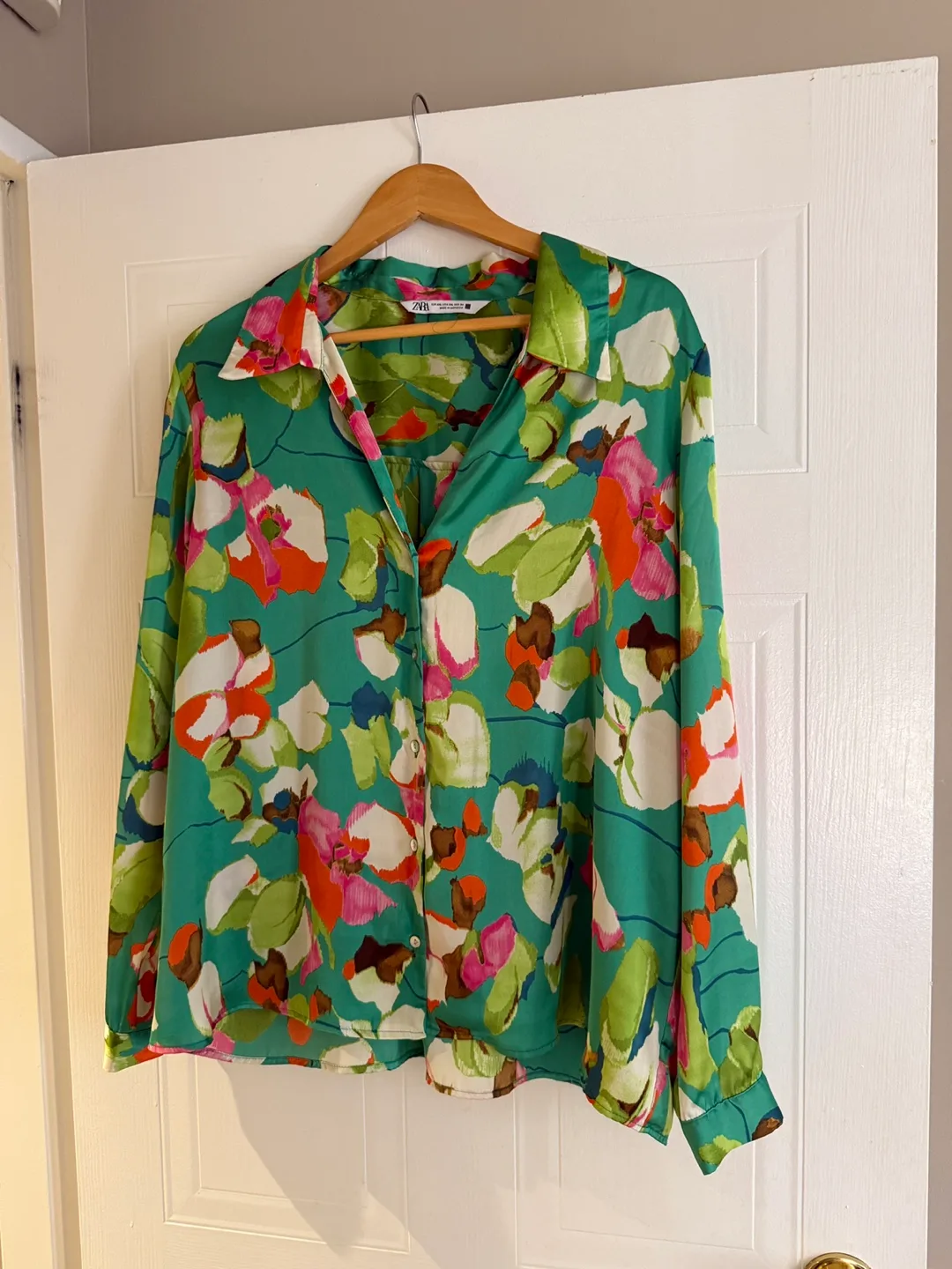 Zara Floral Print Blouse - Size XXL thumbnail