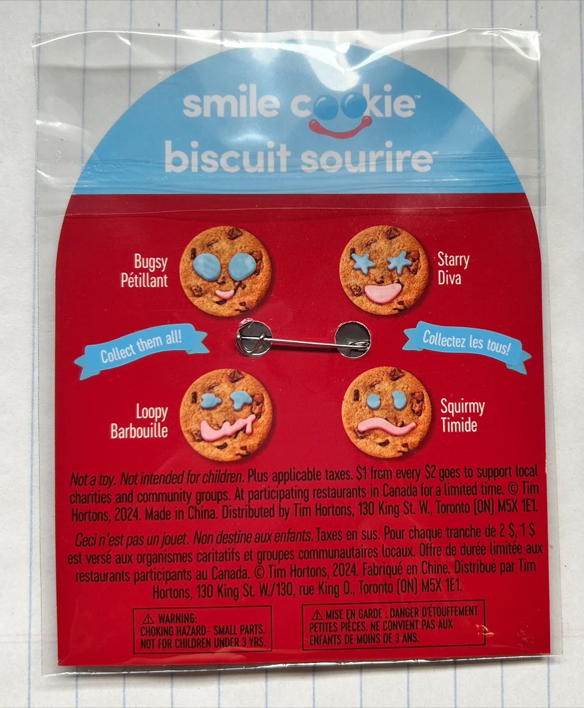 Tim Hortons Smile Cookie Pin - Bugsy / Pétillant image indicator(2)