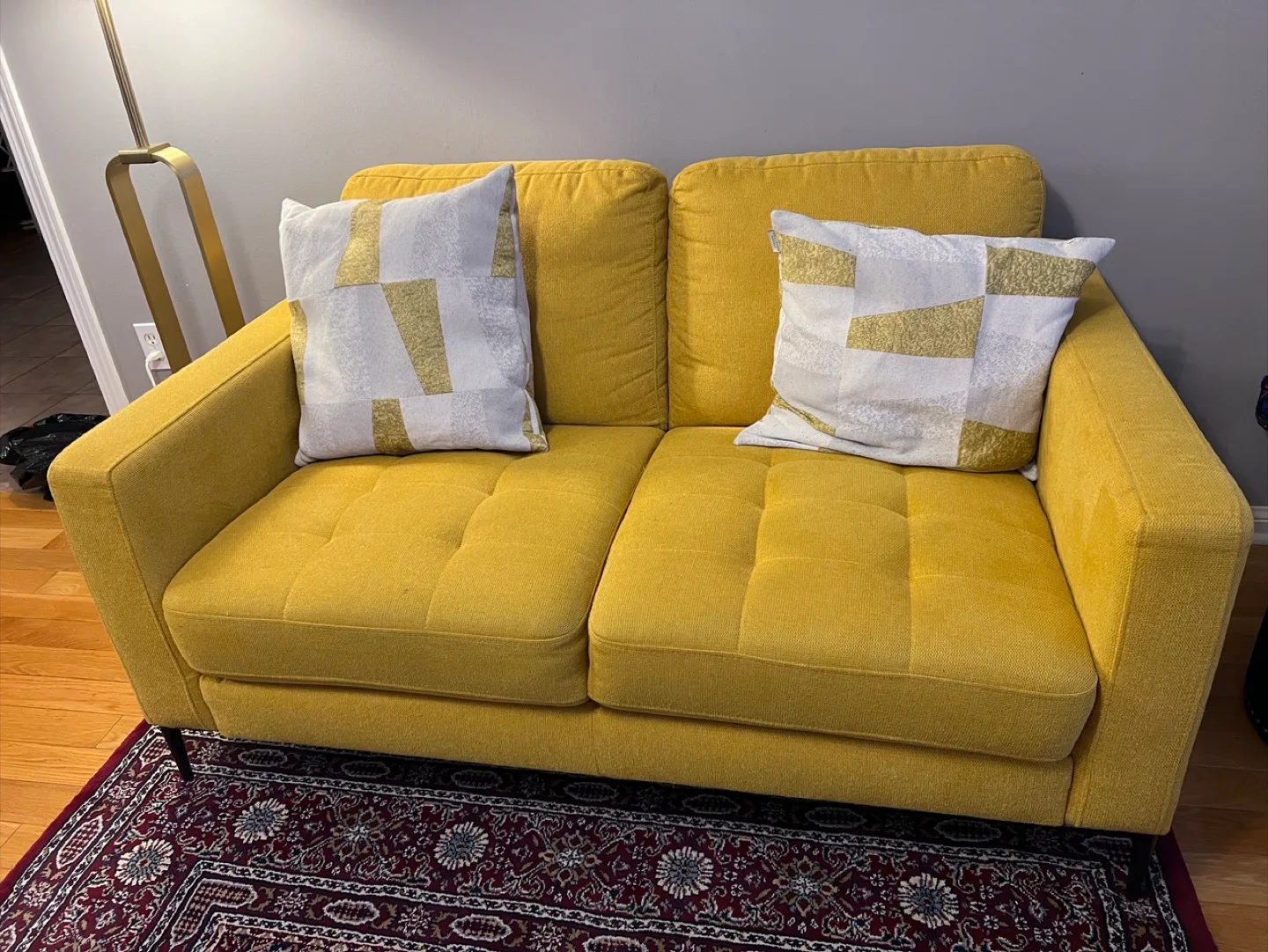 Yellow Loveseat Sofa thumbnail