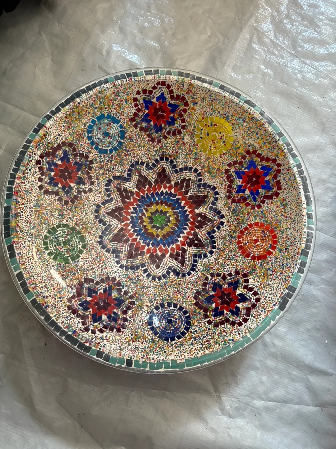 Extra large Mosaic Decorative Plate!! thumbnail