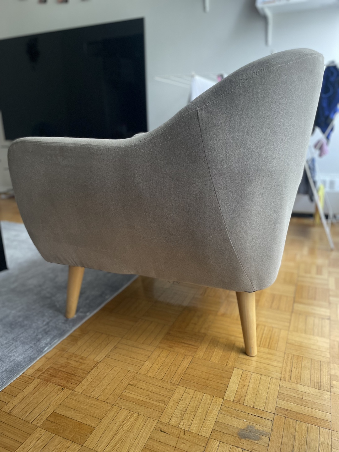 Grey Armchair with Ottoman - photo 3