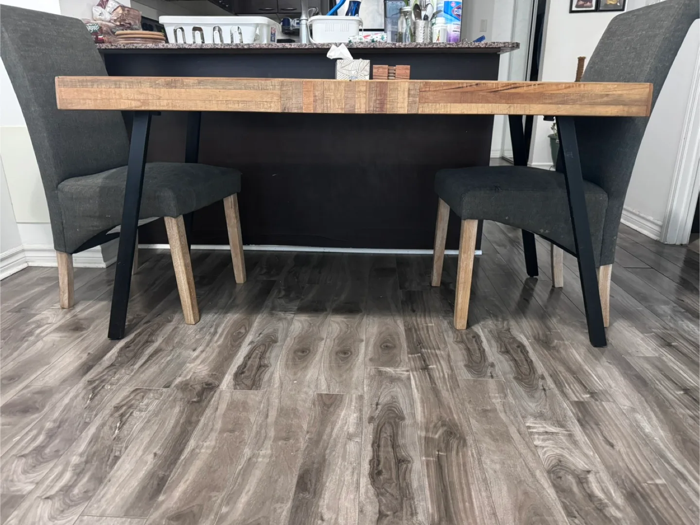 Wood Dining Table with Four Chairs thumbnail