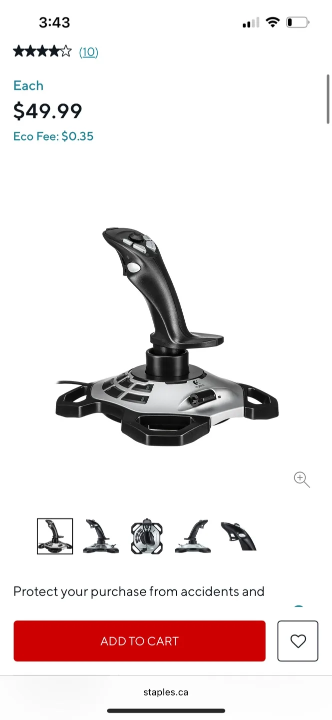 Logitech Extreme 3D Pro Joystick thumbnail