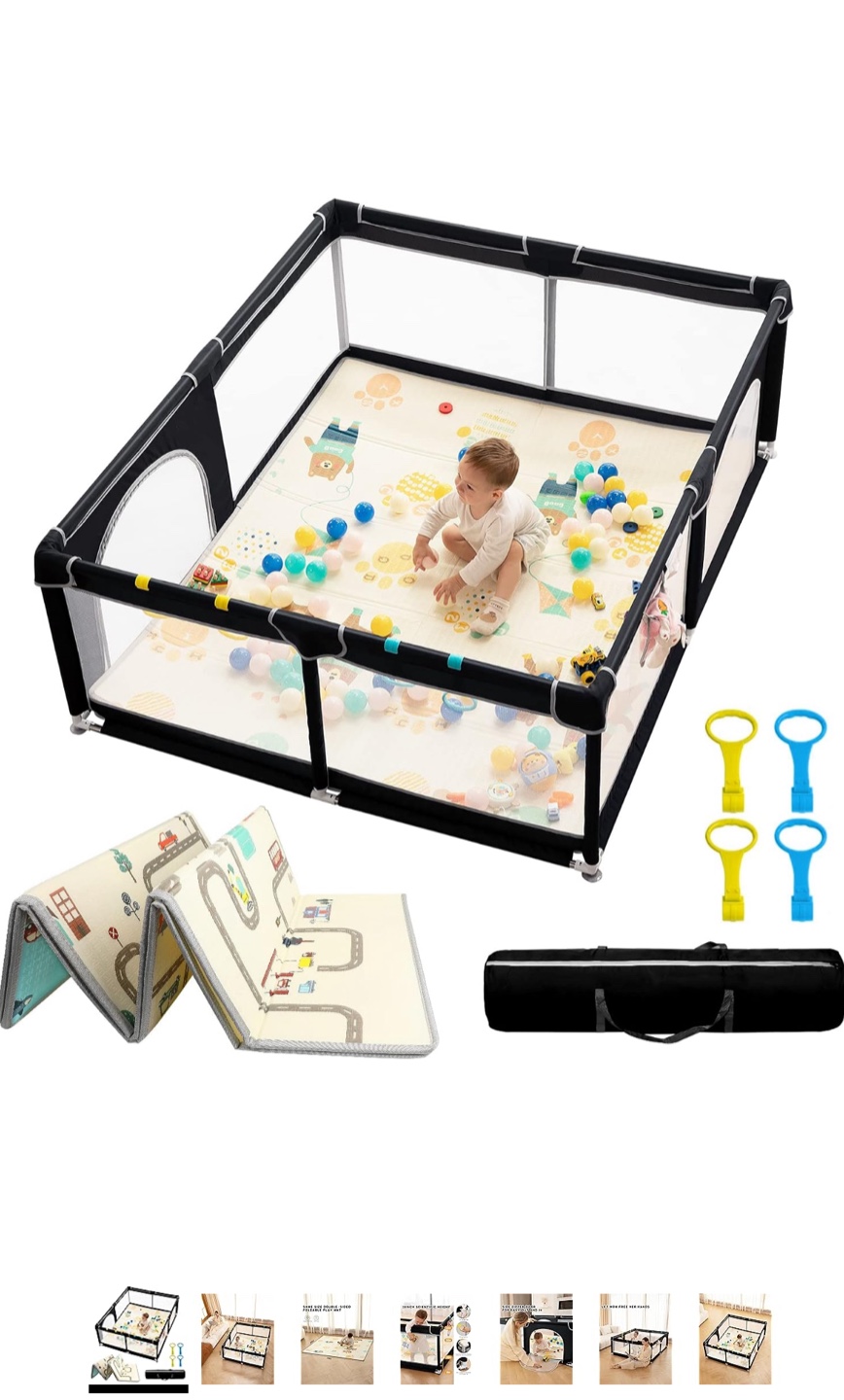 Baby Playpen with Mat & Carry Bag