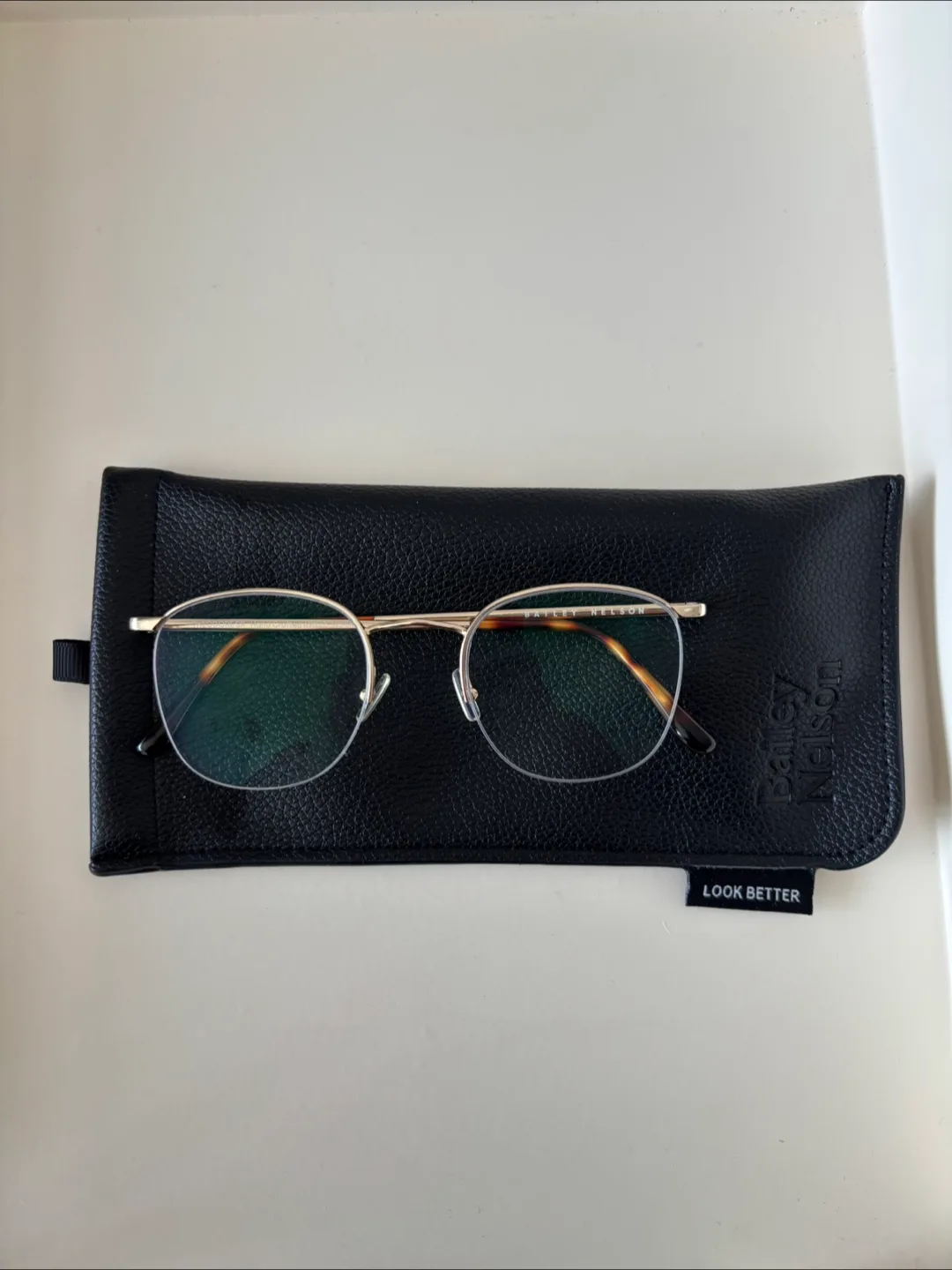 Bailey Nelson Blue Light Glasses - Theodore Gold Frame & Case thumbnail