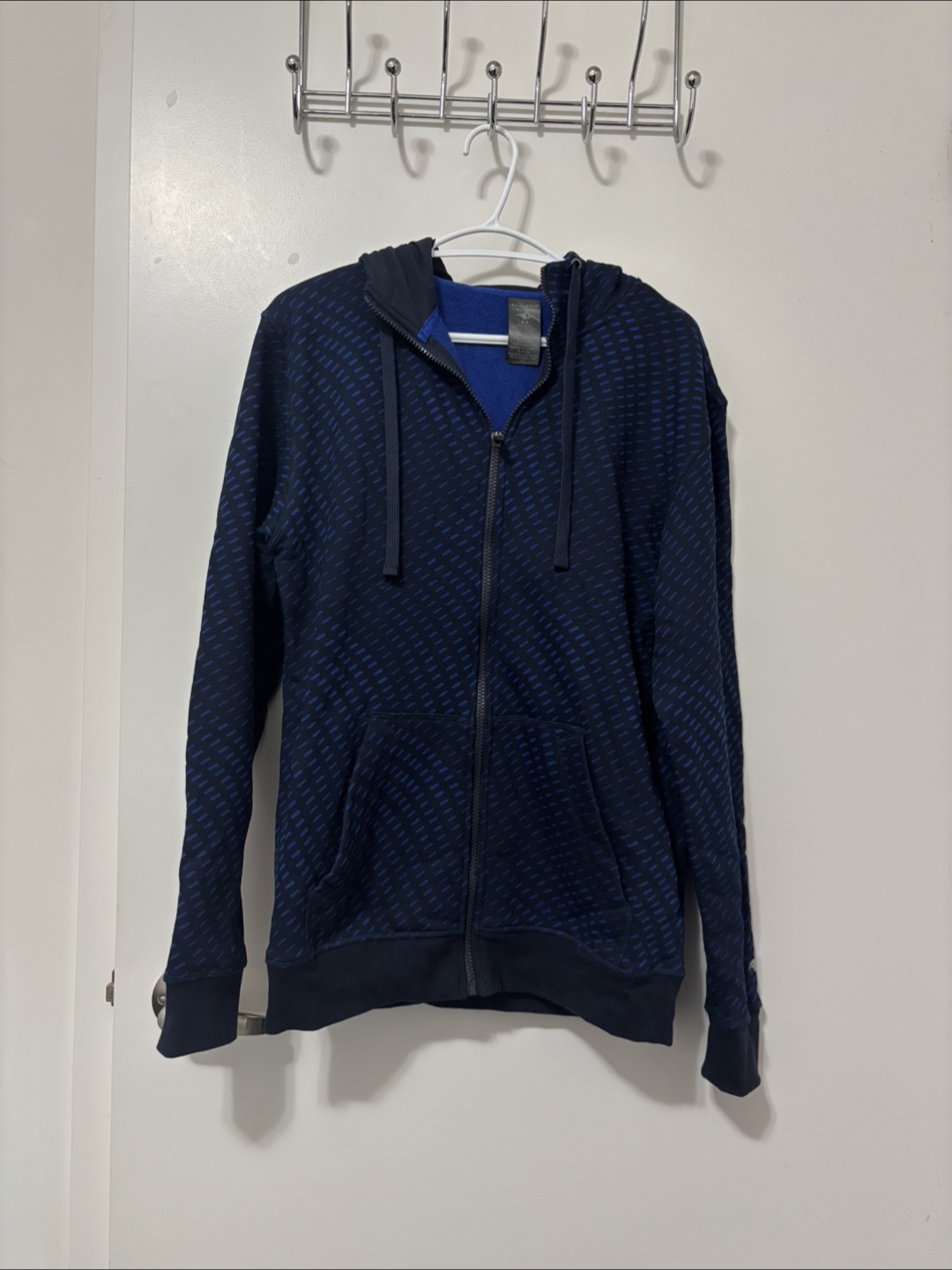 ATHLETIC WORKS Men’s Navy Blue Full Zip Hoodie