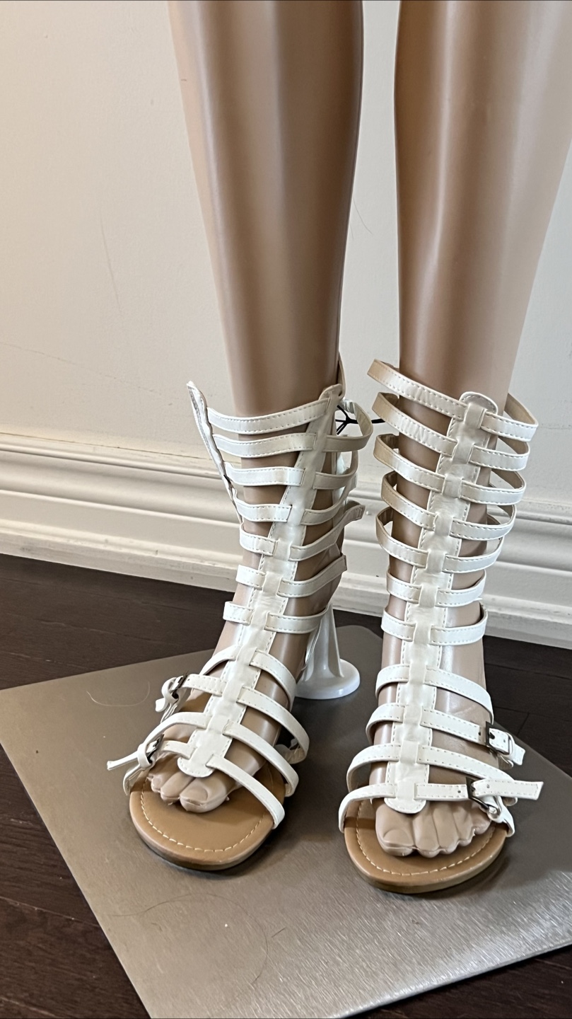 White Gladiator Sandals