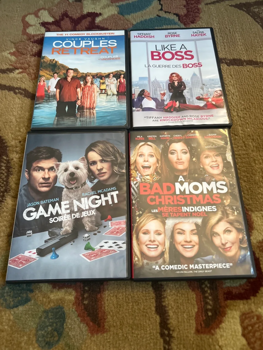 DVD Movies: Couples Retreat, Like a Boss, Game Night, Bad Moms thumbnail